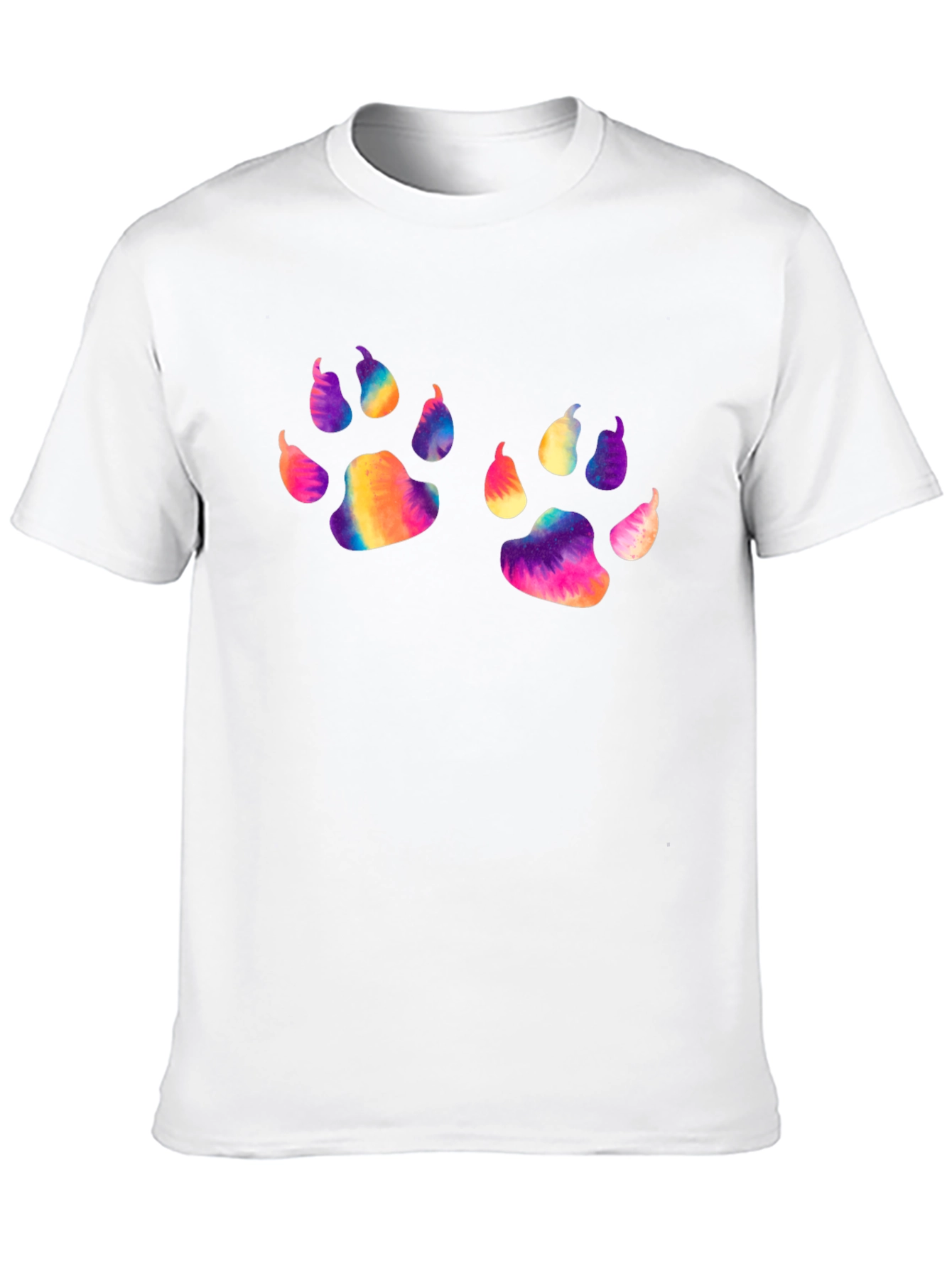 Vibrant Paw Print Tee