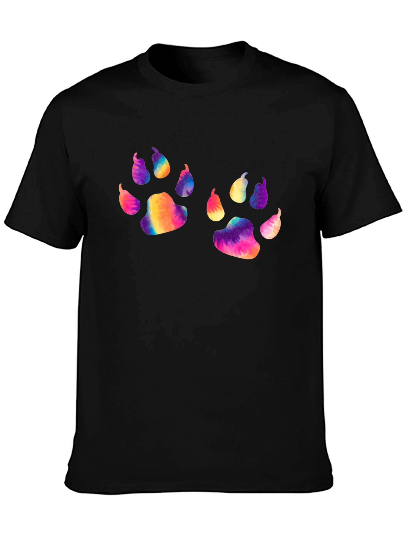 Vibrant Paw Print Tee