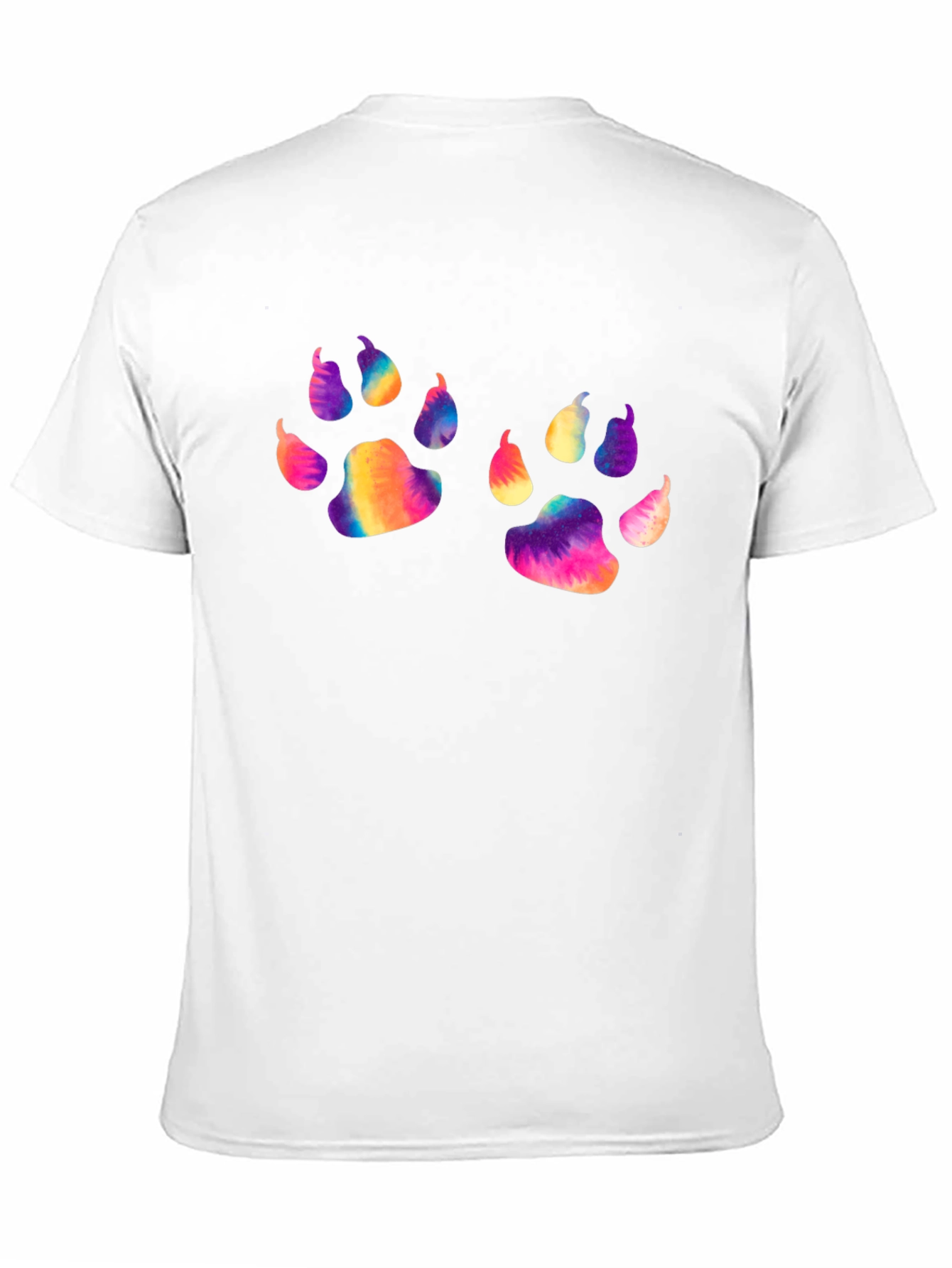 Vibrant Paw Print Tee