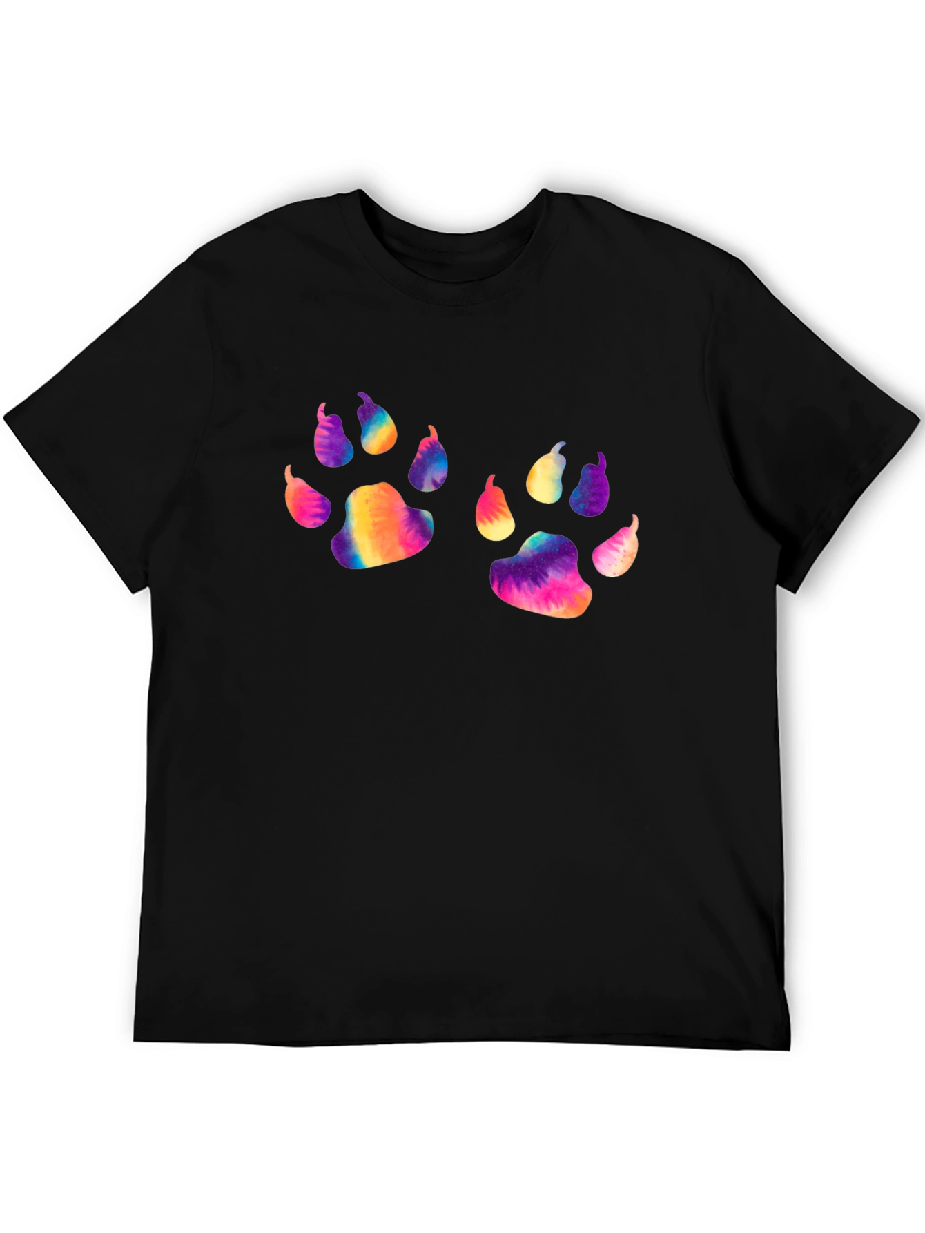 Vibrant Paw Print Tee
