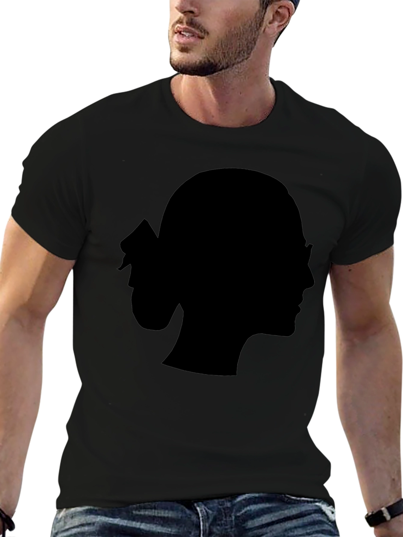Silhouette Tee - Modern Black T-Shirt for Men