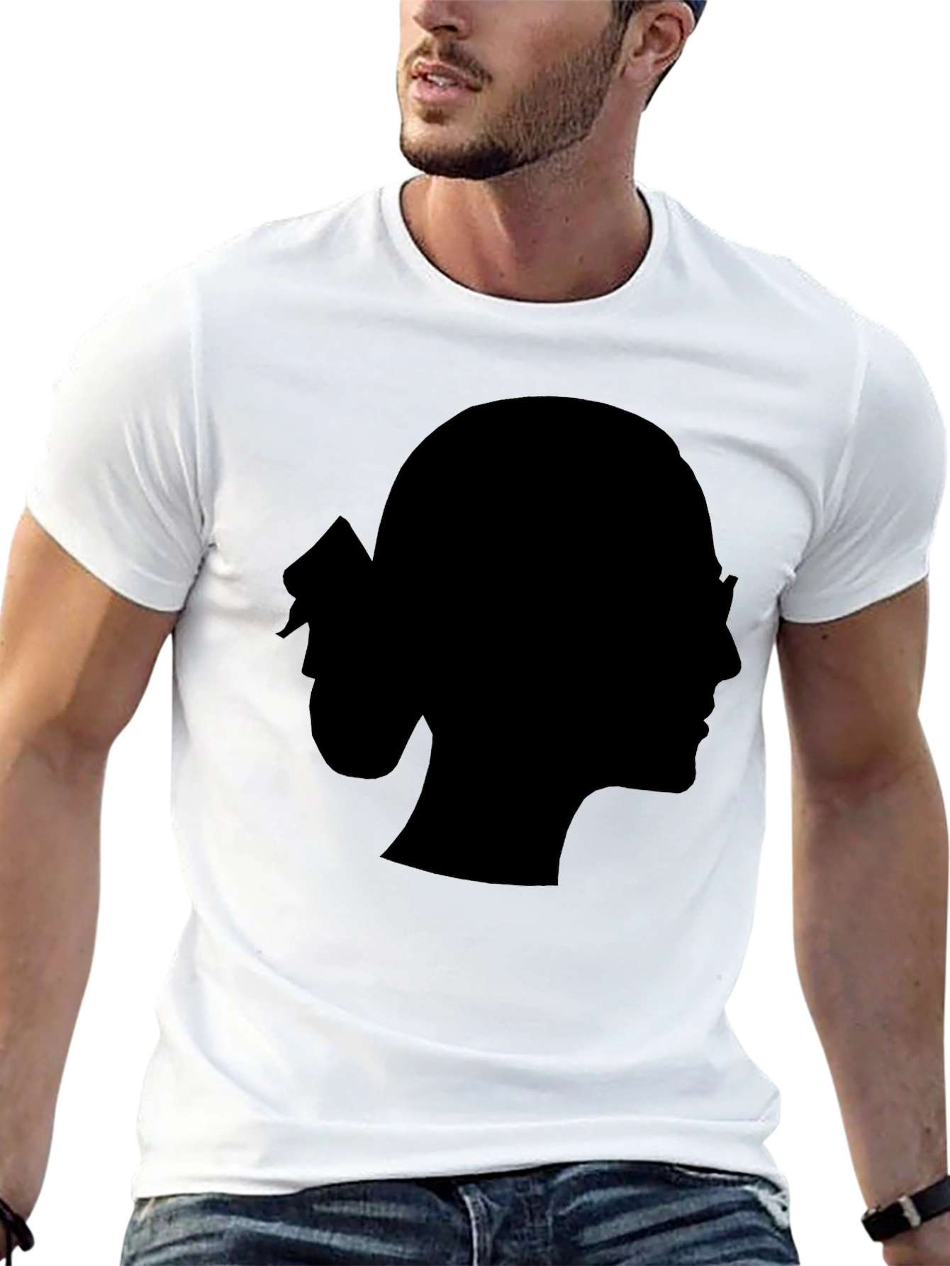 Silhouette Tee - Modern Black T-Shirt for Men