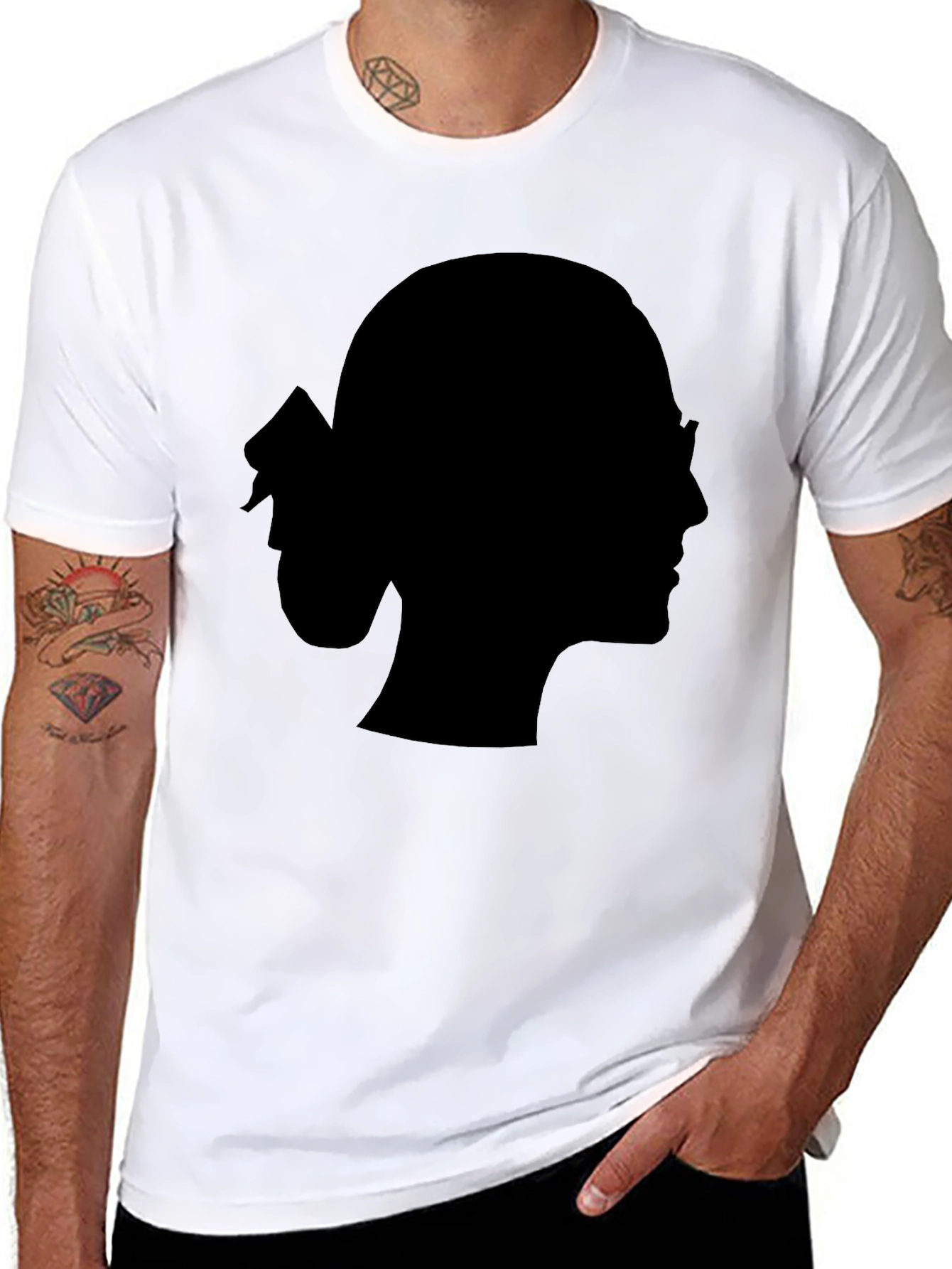 Silhouette Tee - Modern Black T-Shirt for Men