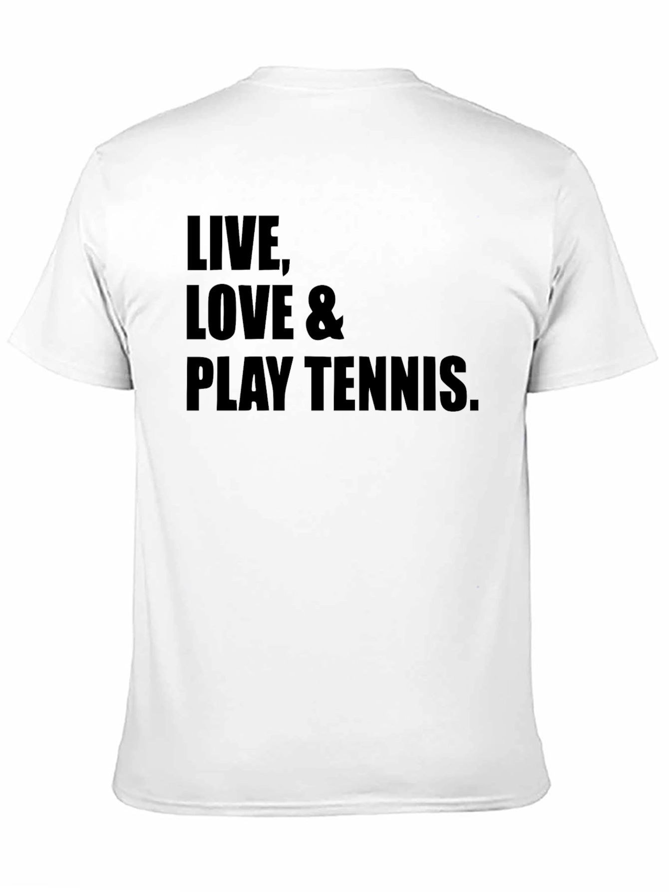 Live Love & Play Tennis T-Shirt - Black