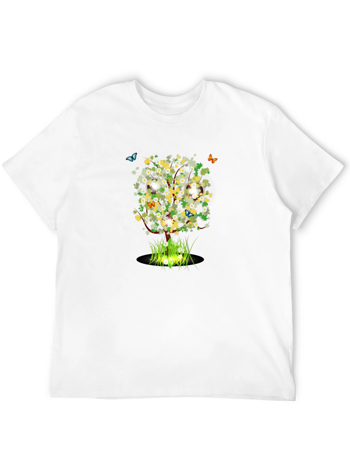 Nature Tree Graphic Black T-Shirt