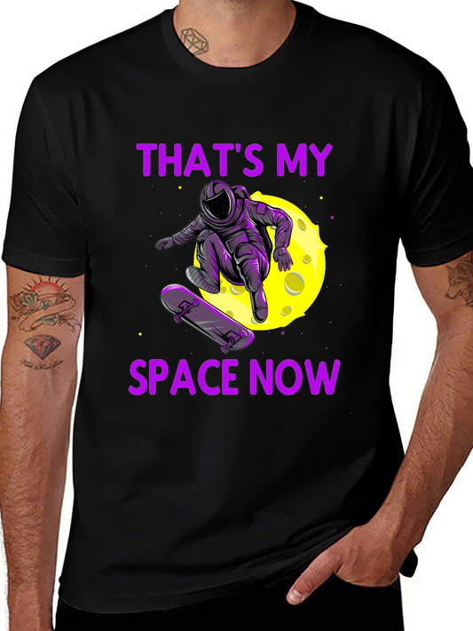 Astronaut Skateboarder Graphic Tee - Thats My Space Now