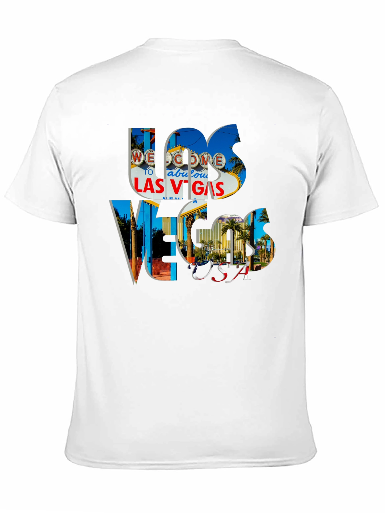 Las Vegas Graphic Print Black T-Shirt