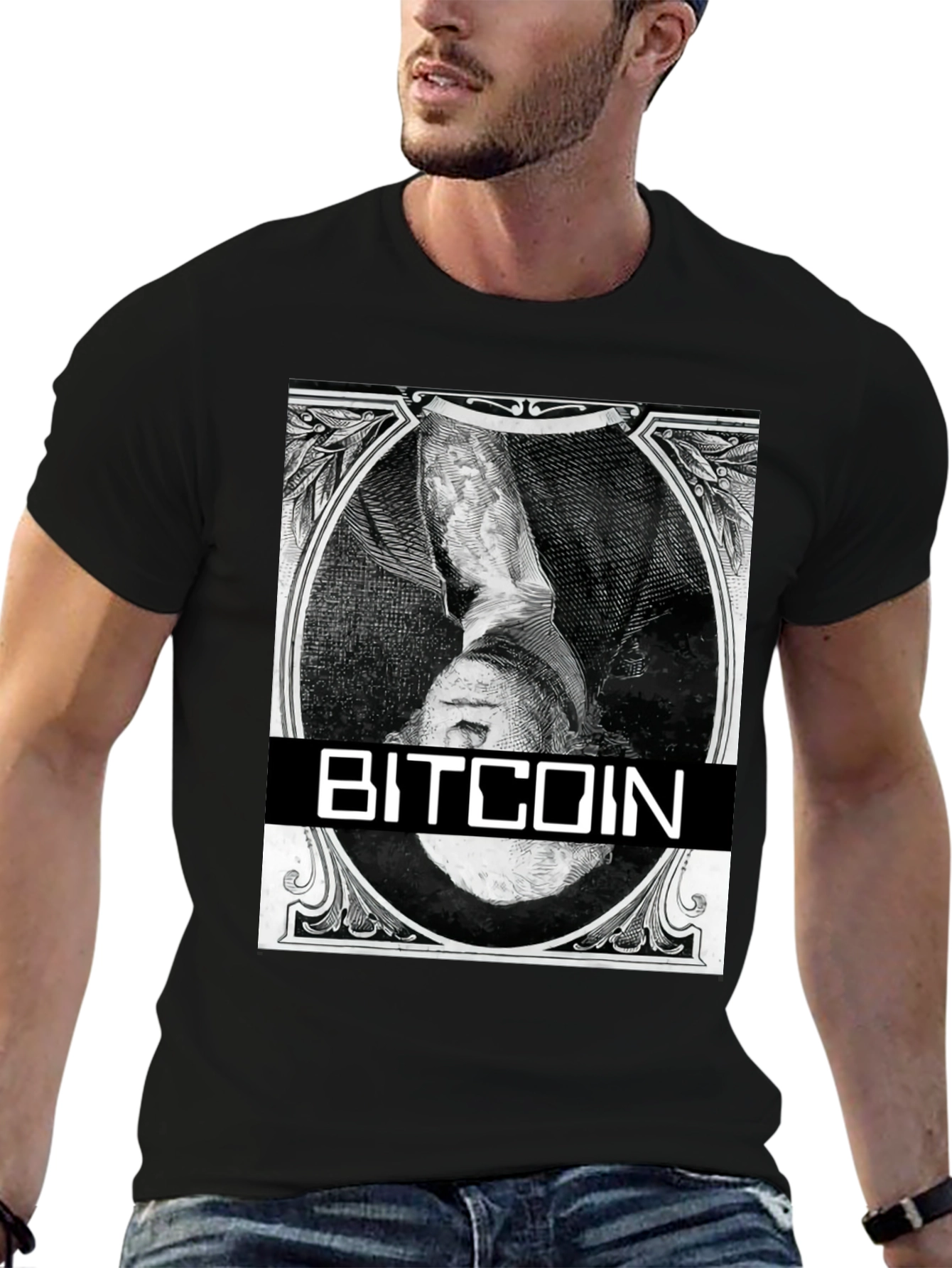 Bitcoin Black T-Shirt - Crypto Currency Design