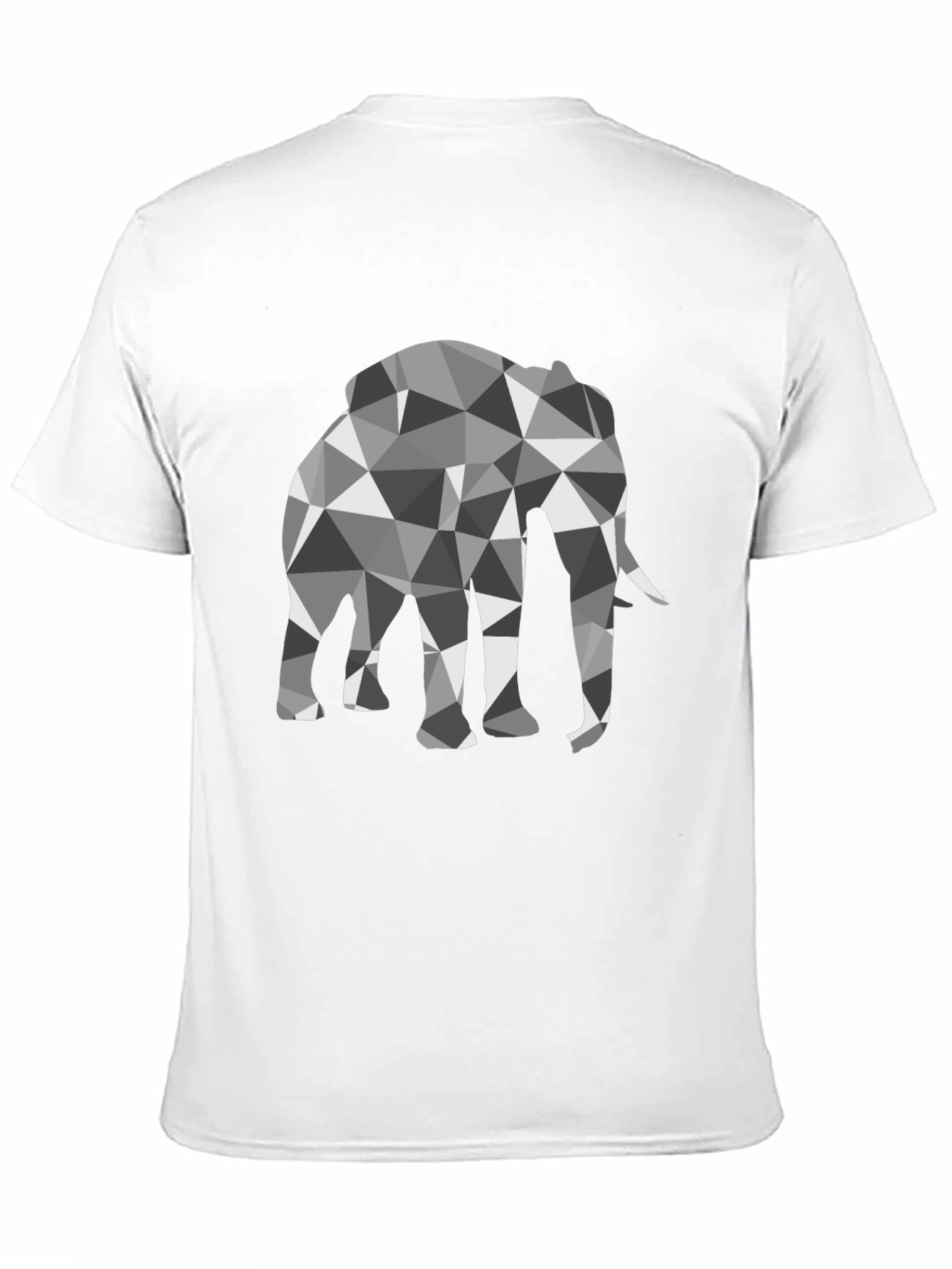Geometric Elephant Graphic Black T-Shirt