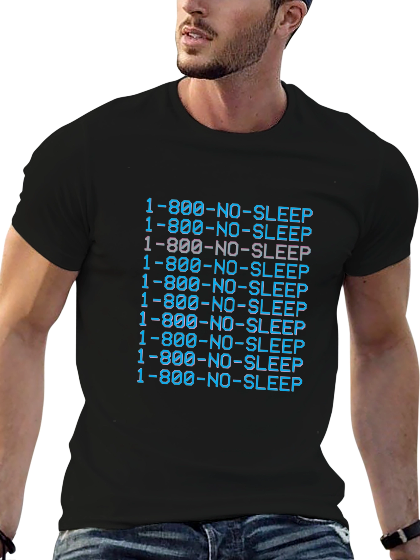 1-800-NO-SLEEP Graphic T-Shirt - Comfort & Style