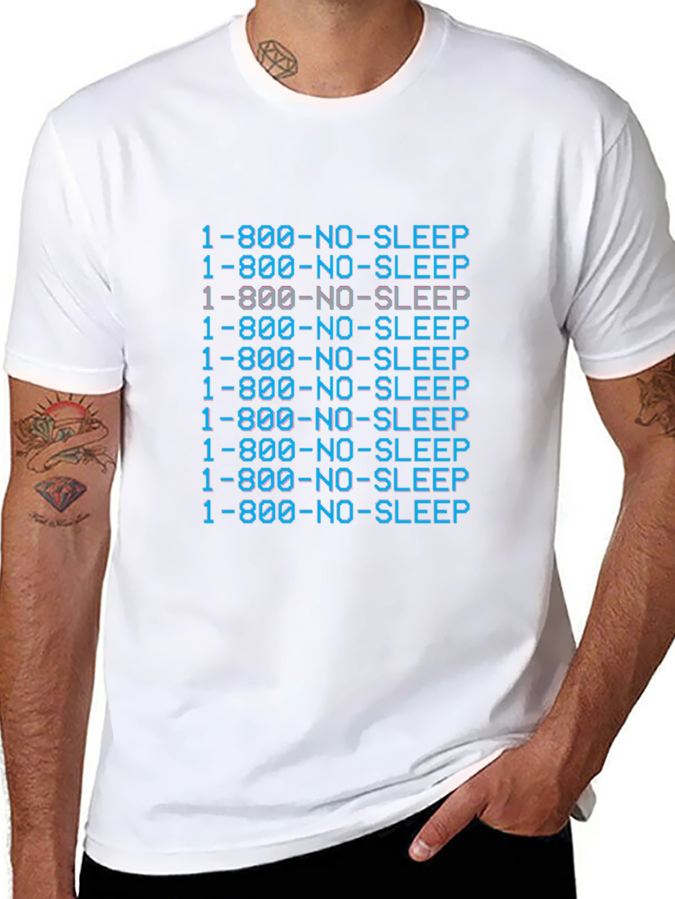 1-800-NO-SLEEP Graphic T-Shirt - Comfort & Style