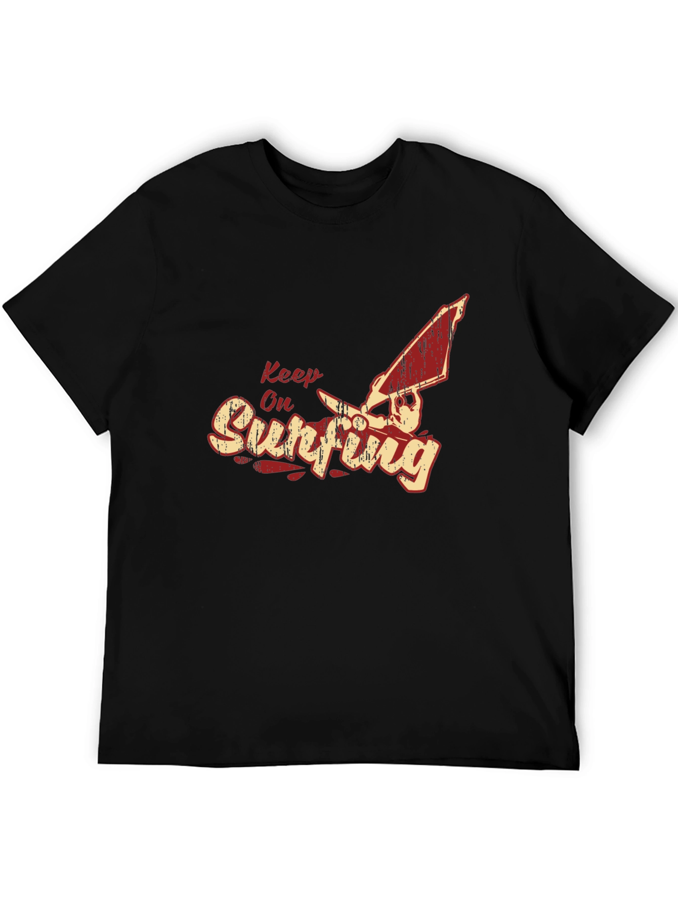 Keep On Surfing Black T-Shirt