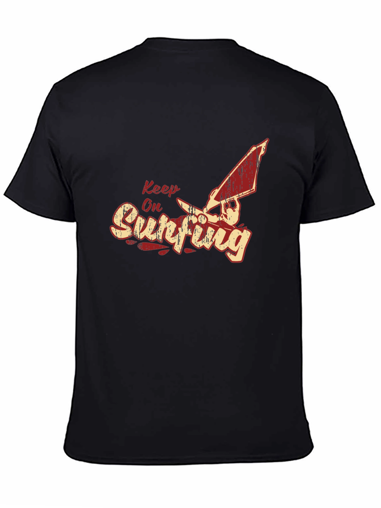 Keep On Surfing Black T-Shirt