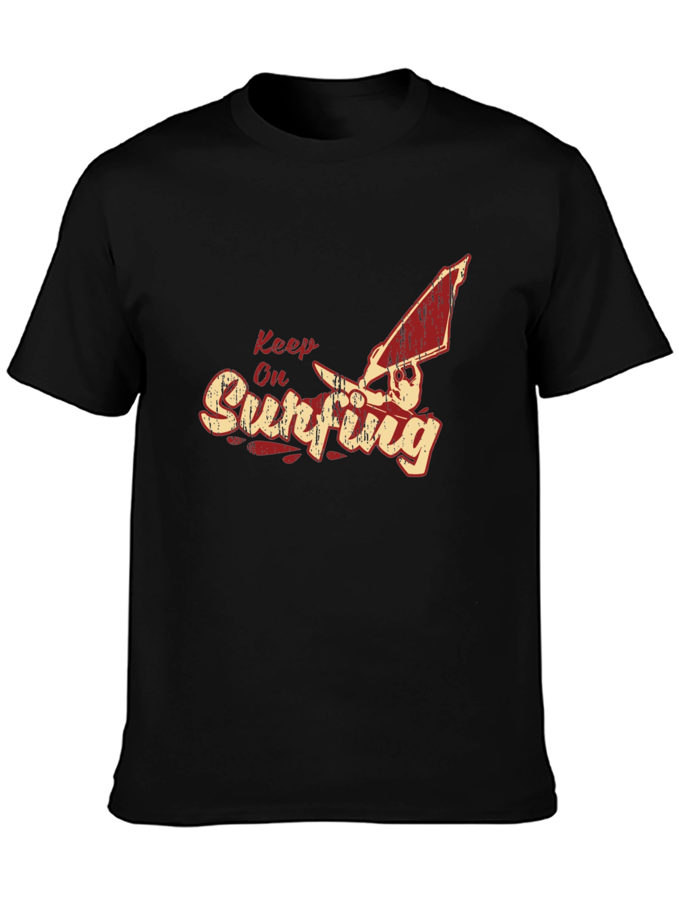 Keep On Surfing Black T-Shirt