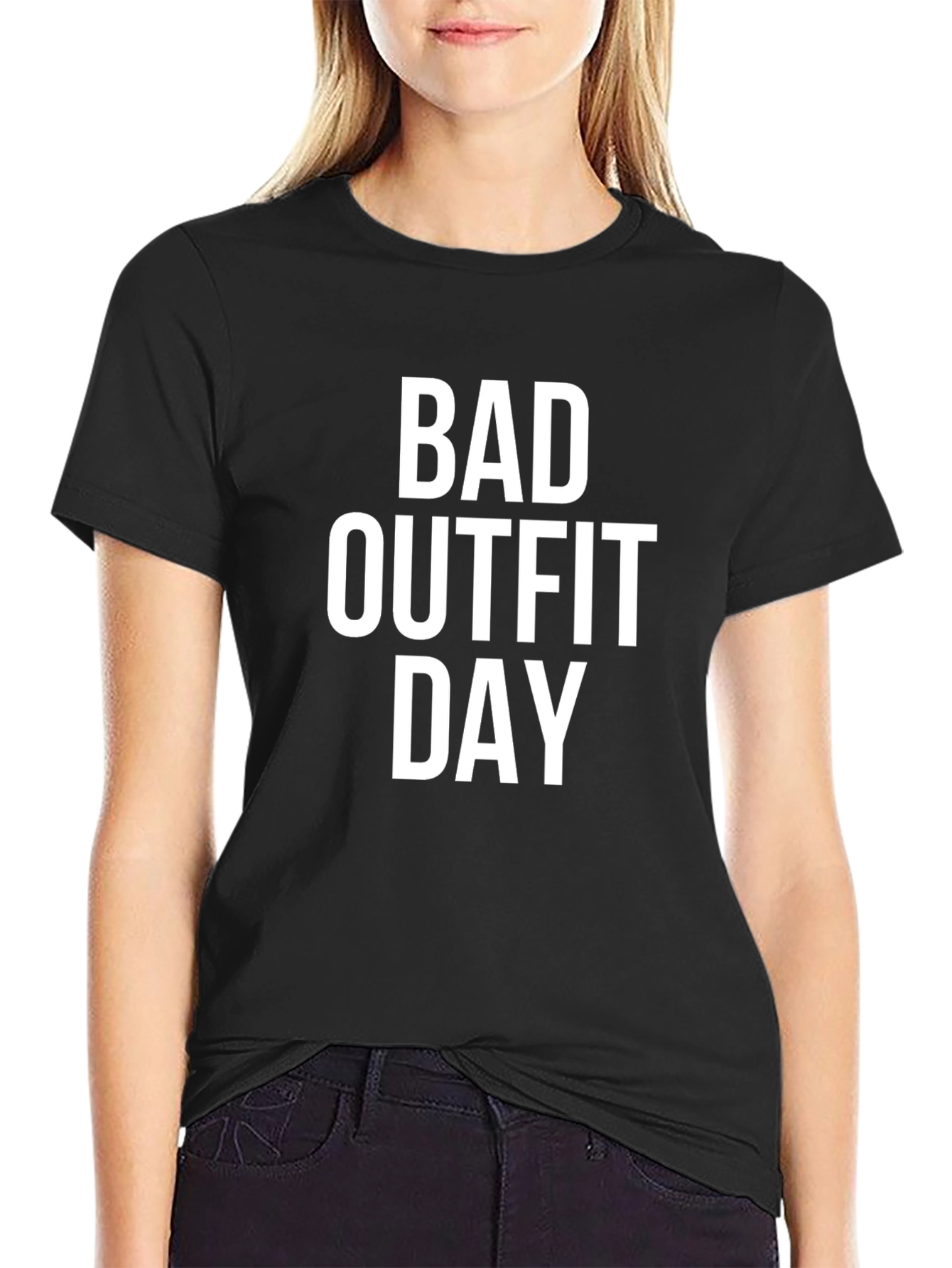 Bad Outfit Day Graphic Tee - Funny Casual T-Shirt