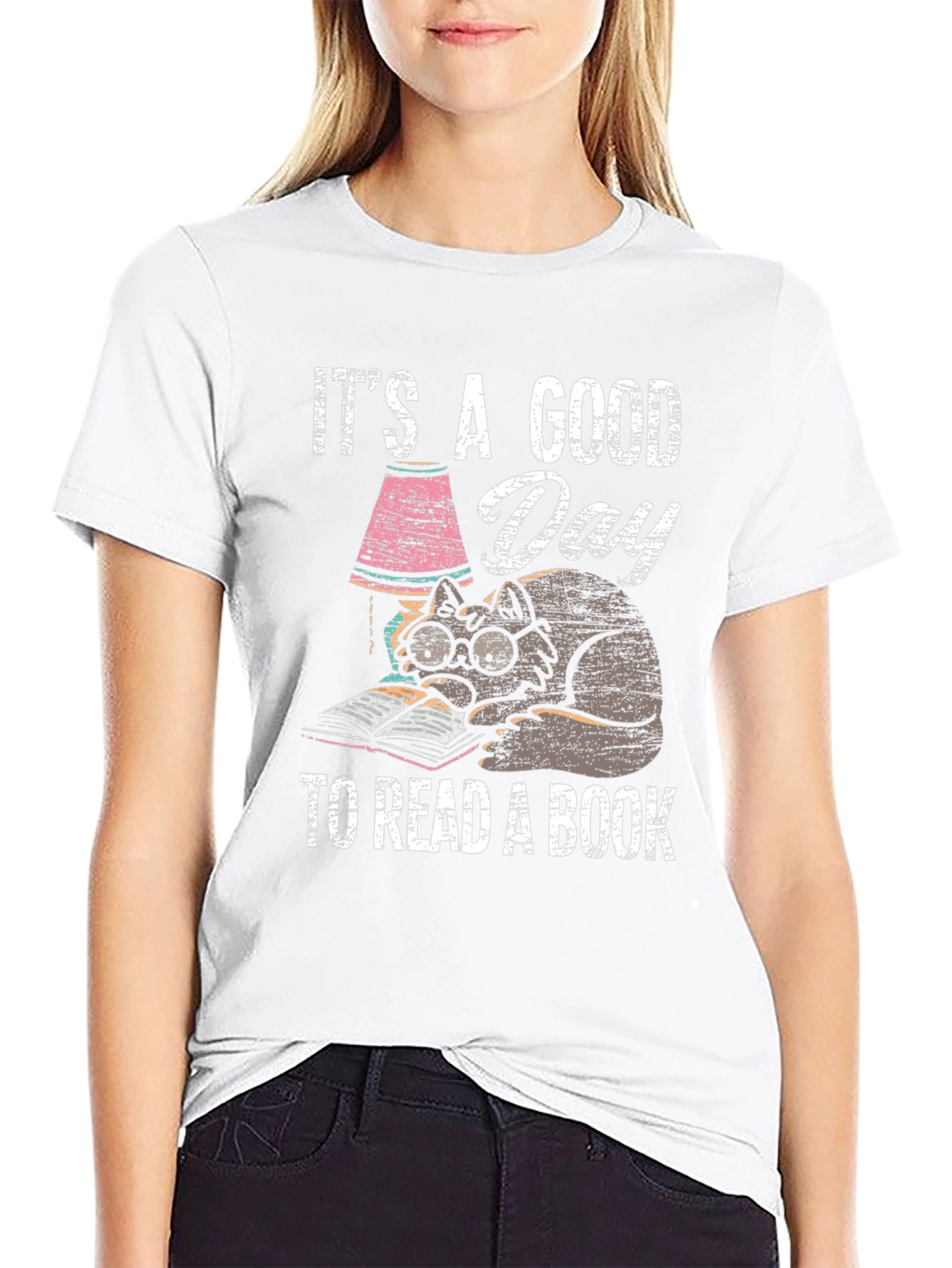 Good Day to Read Cat T-Shirt