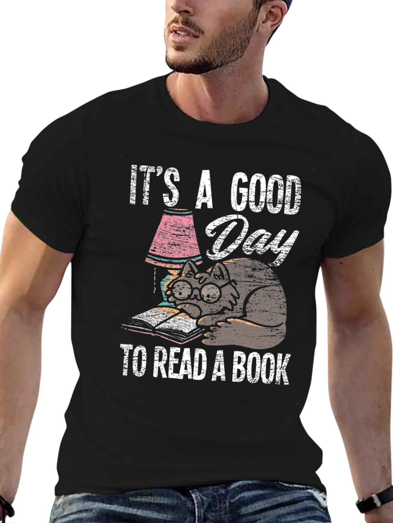 Good Day to Read Cat T-Shirt