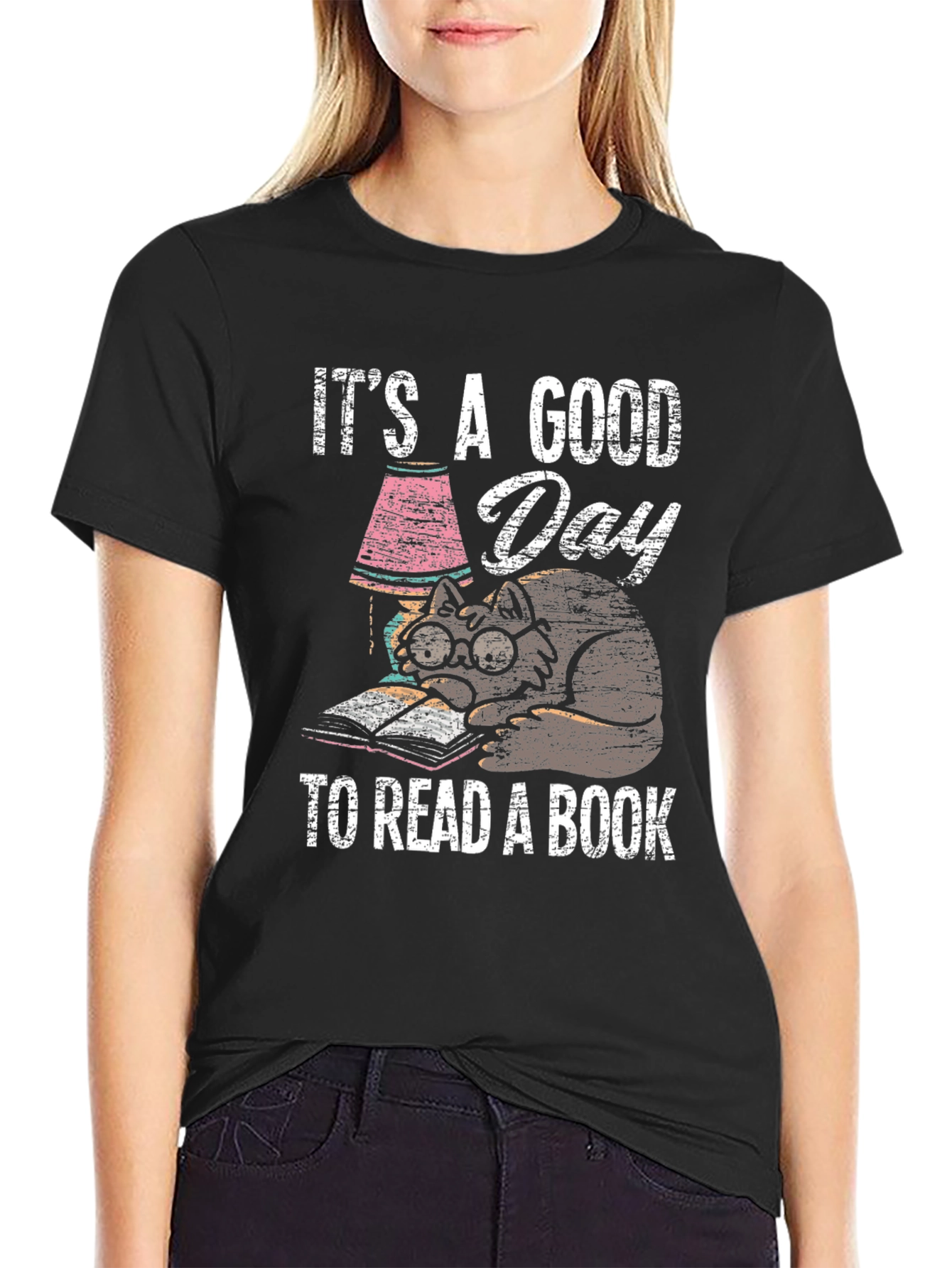 Good Day to Read Cat T-Shirt