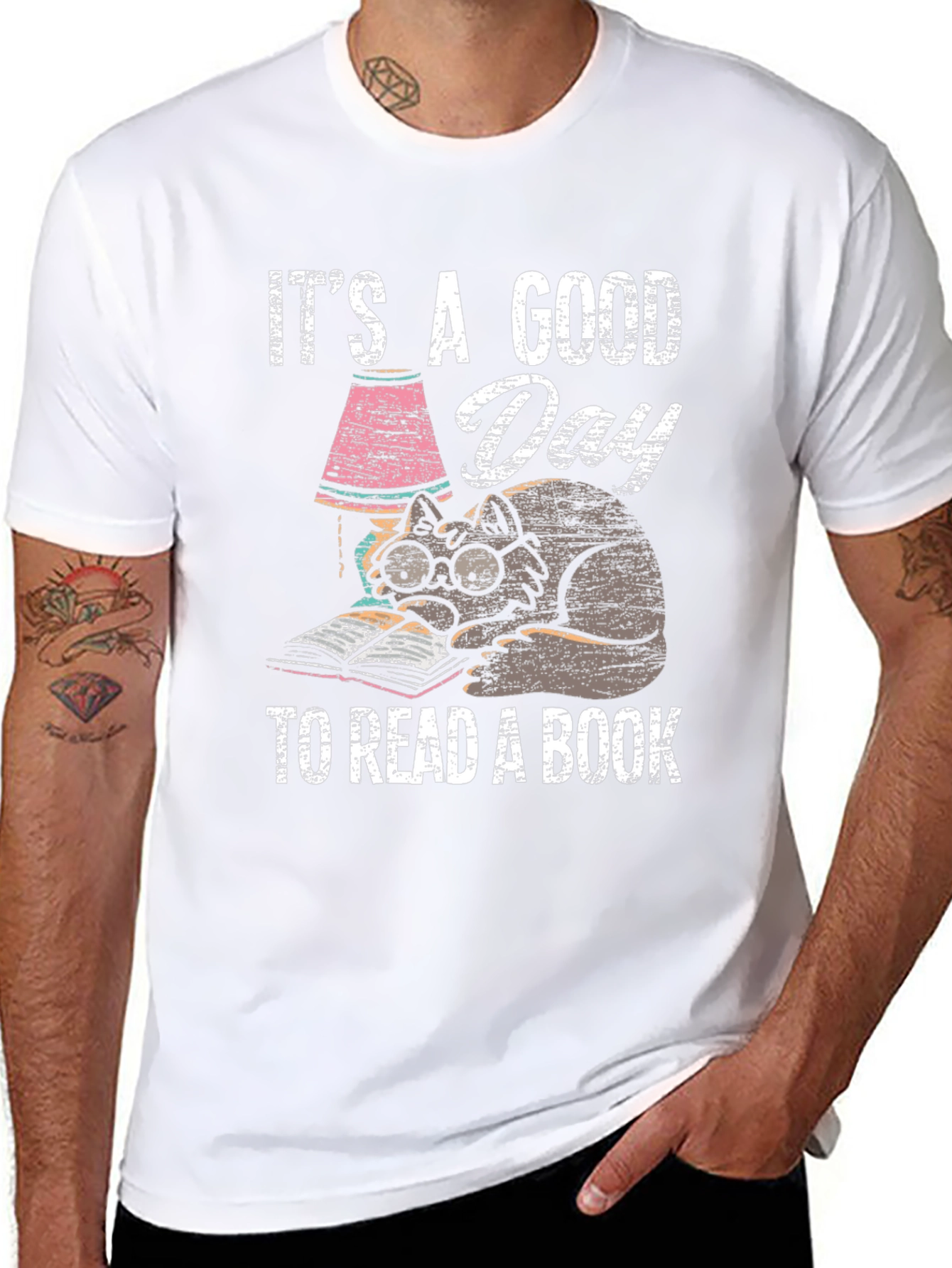 Good Day to Read Cat T-Shirt