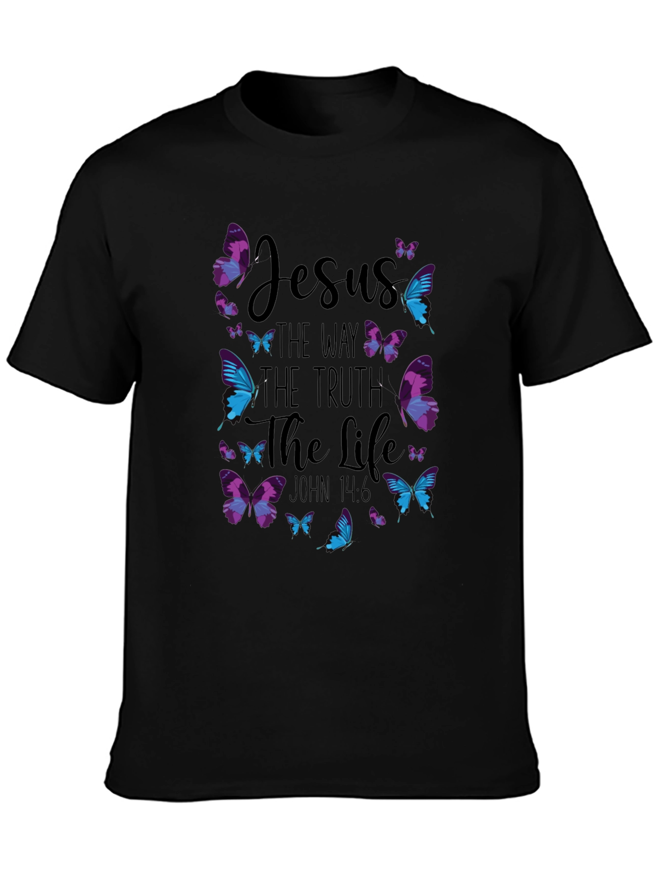 Jesus Butterfly T-Shirt: Way Truth Life John 14:6