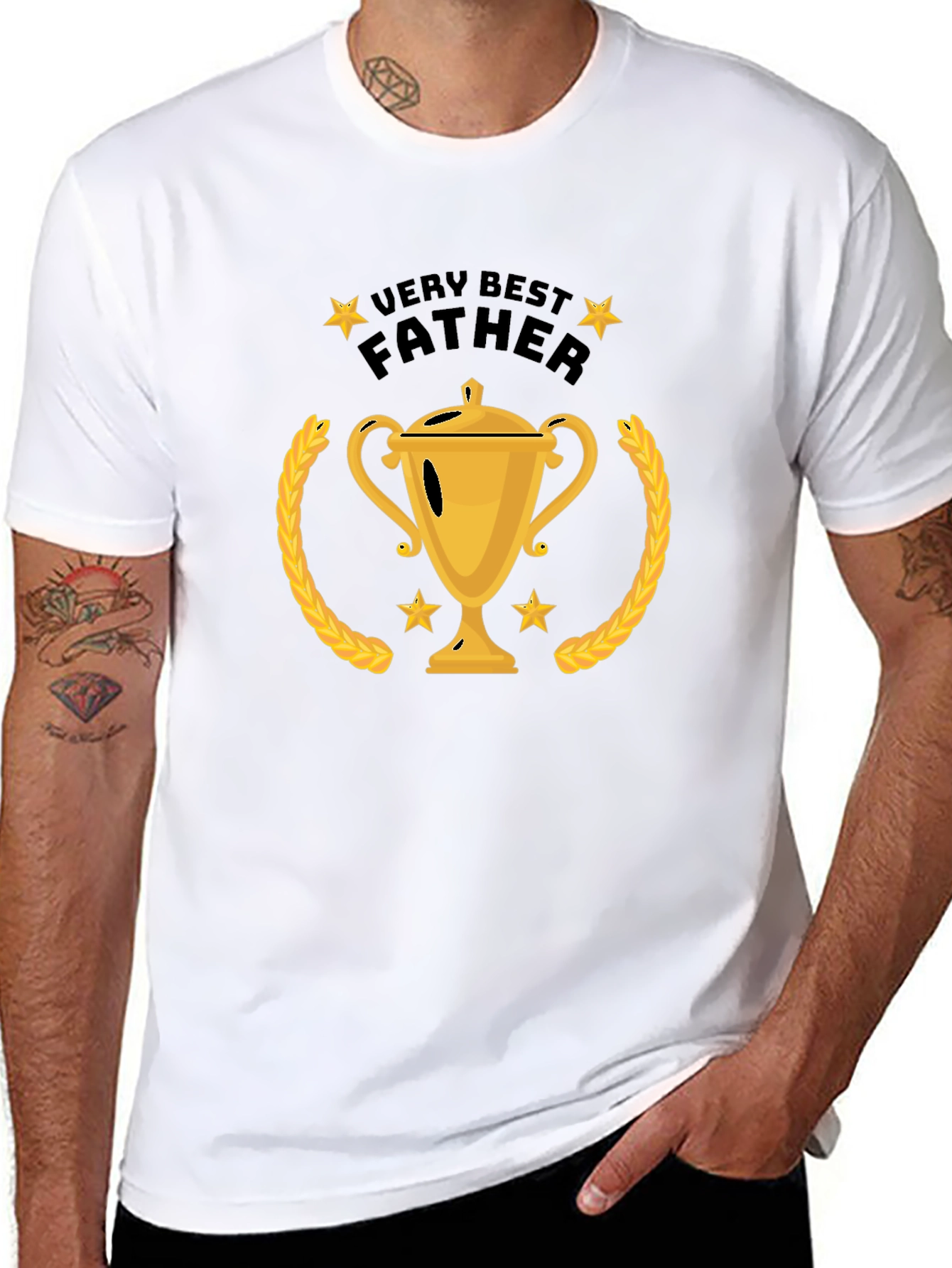 Best Father Trophy T-Shirt - Gift for Dad