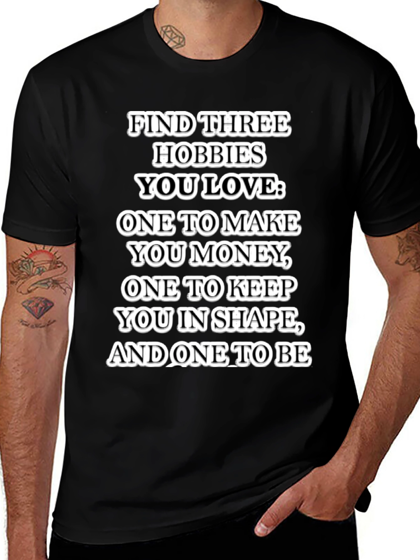 Hobbies T-Shirt: Money Shape and Happiness
