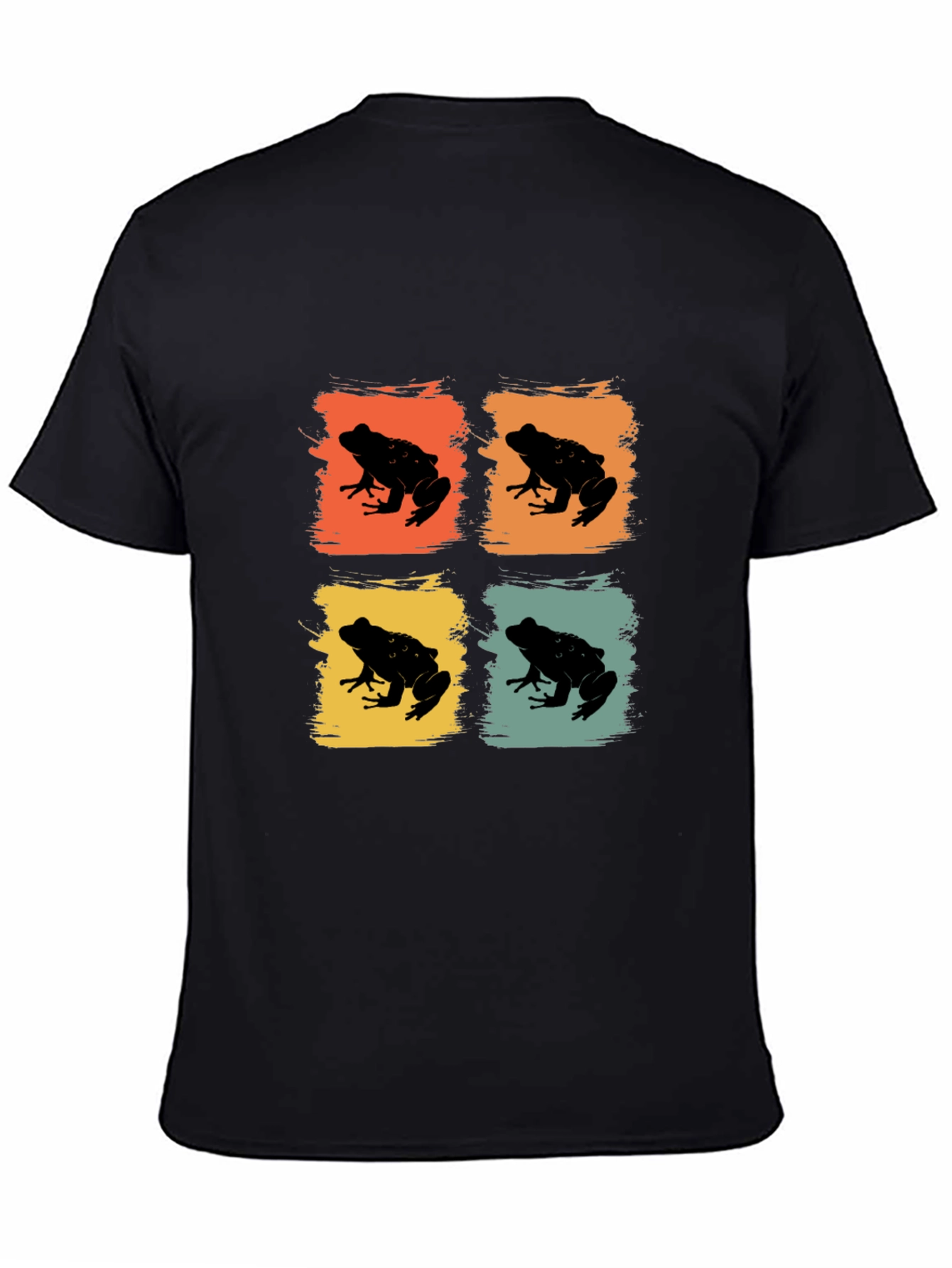 Retro Frog Pop Art T-Shirt - Black