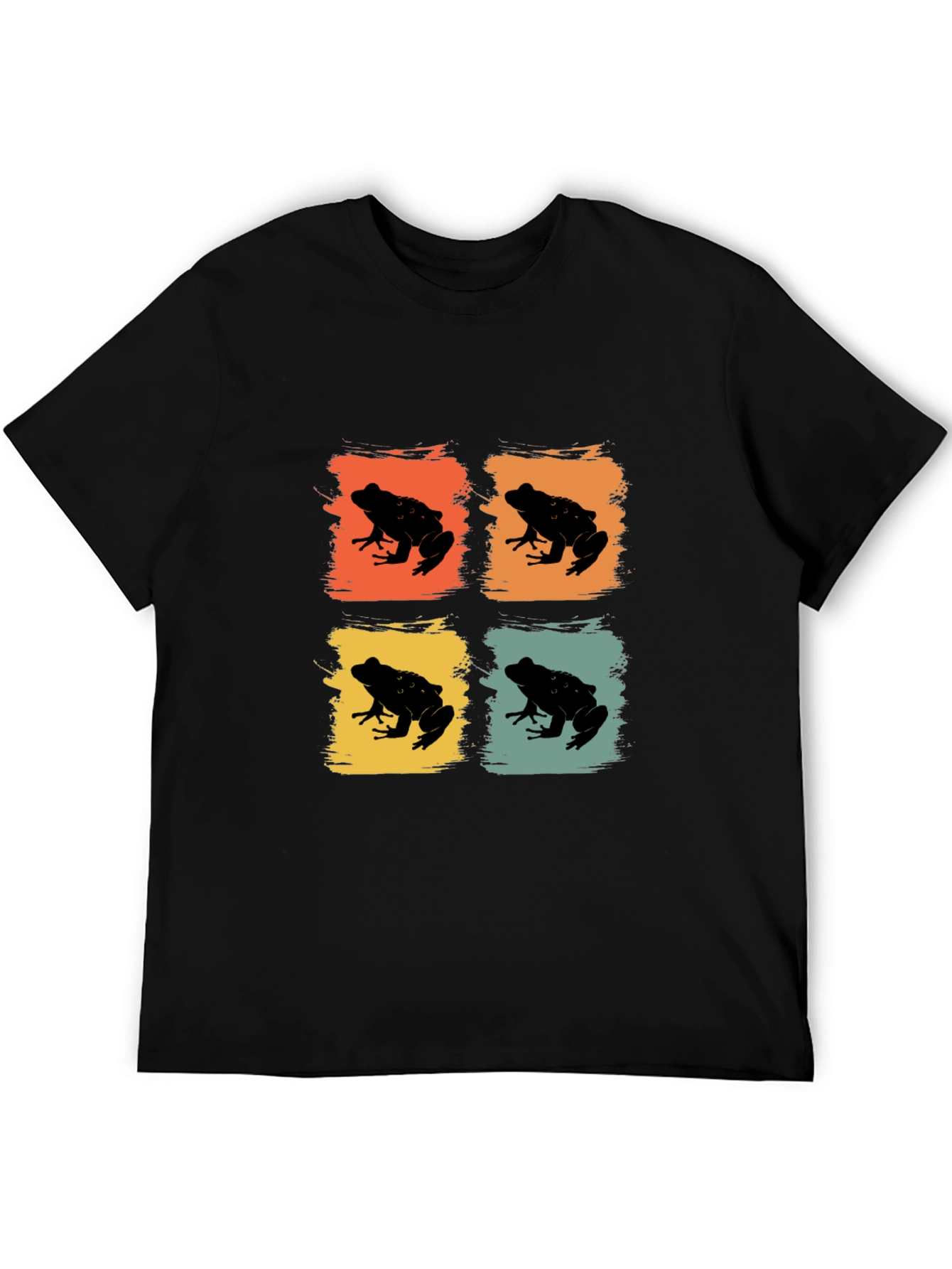 Retro Frog Pop Art T-Shirt - Black