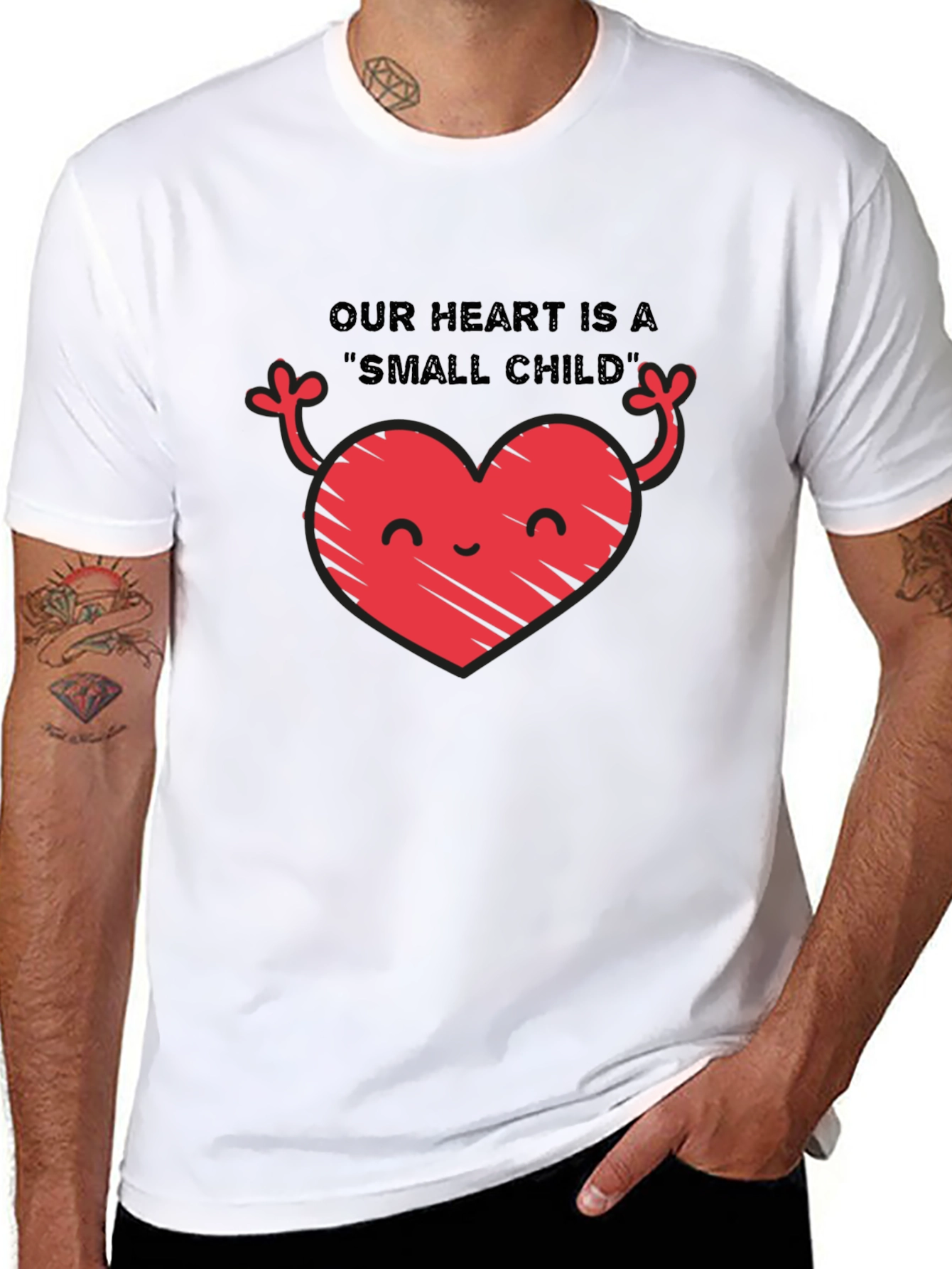 Heart Child Graphic Tee - Cute Love Shirt