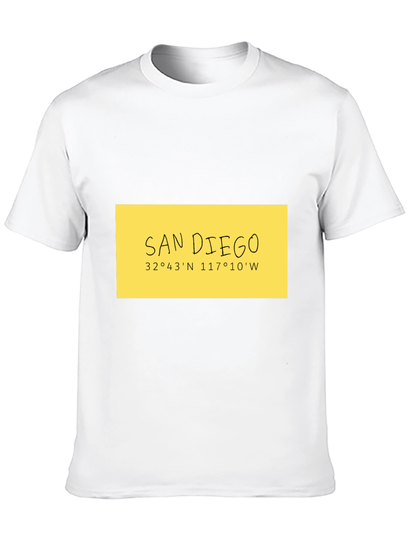 San Diego Coordinates Black T-Shirt