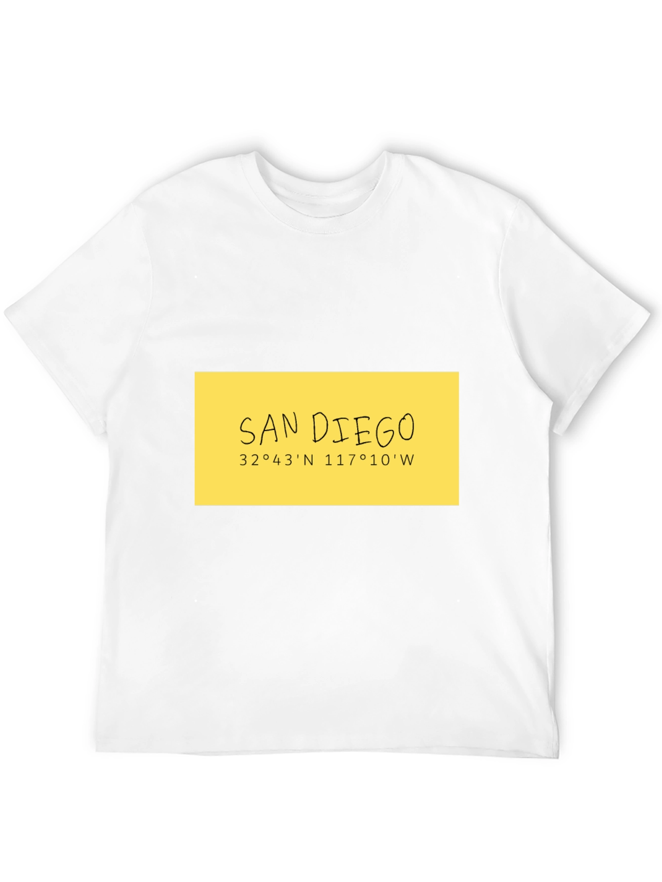 San Diego Coordinates Black T-Shirt