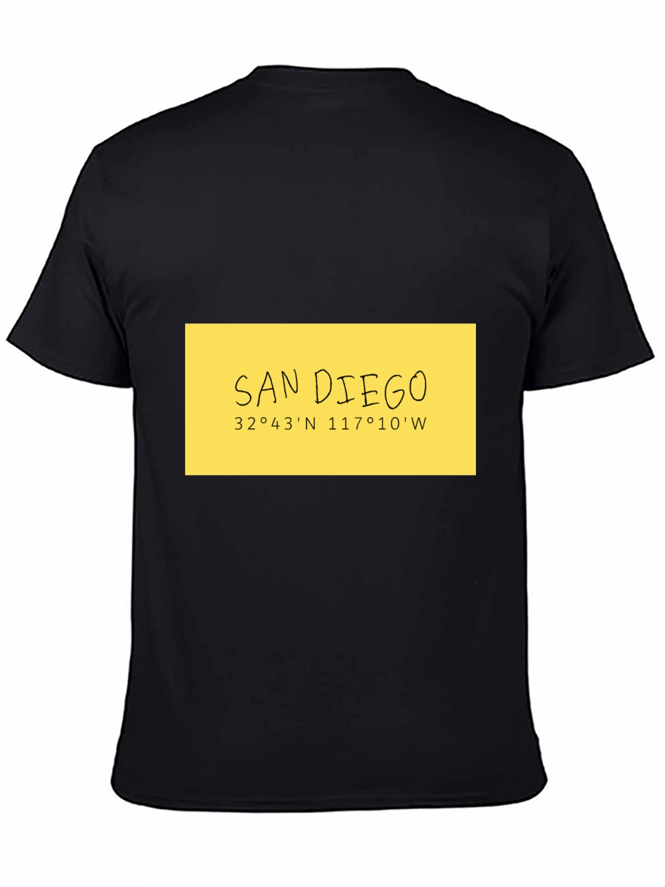 San Diego Coordinates Black T-Shirt