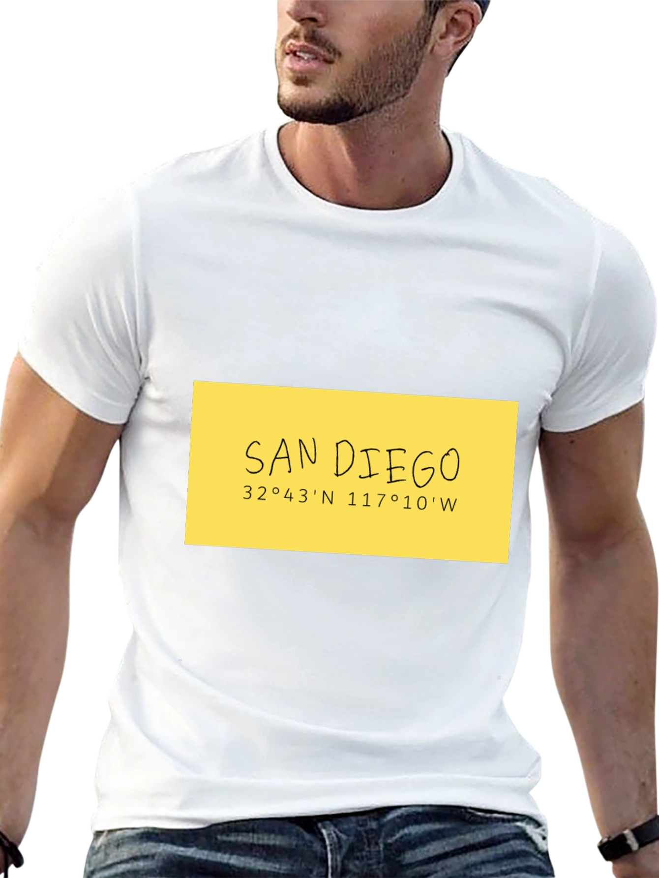 San Diego Coordinates Black T-Shirt