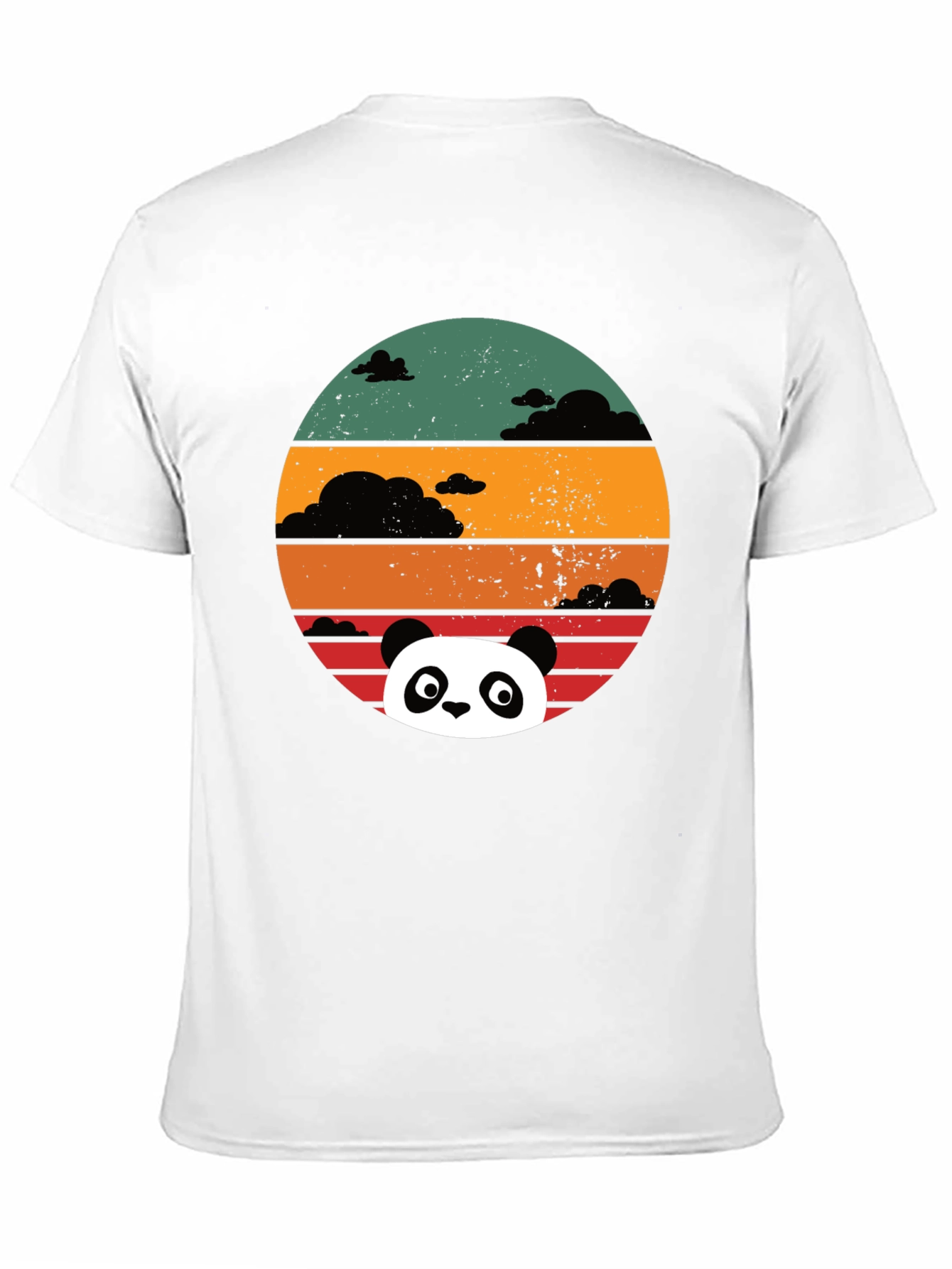 Panda Sunset Graphic Tee - Retro Style Comfort