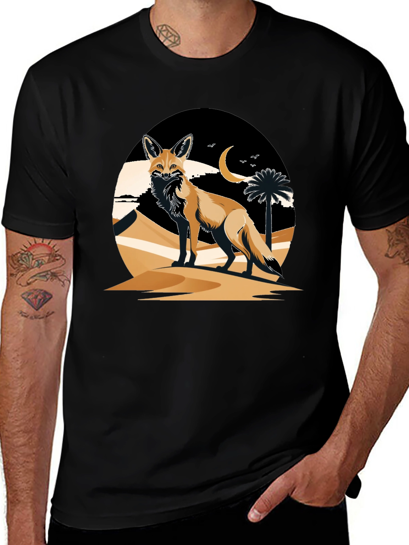 Desert Fox Graphic Tee - Unique Design