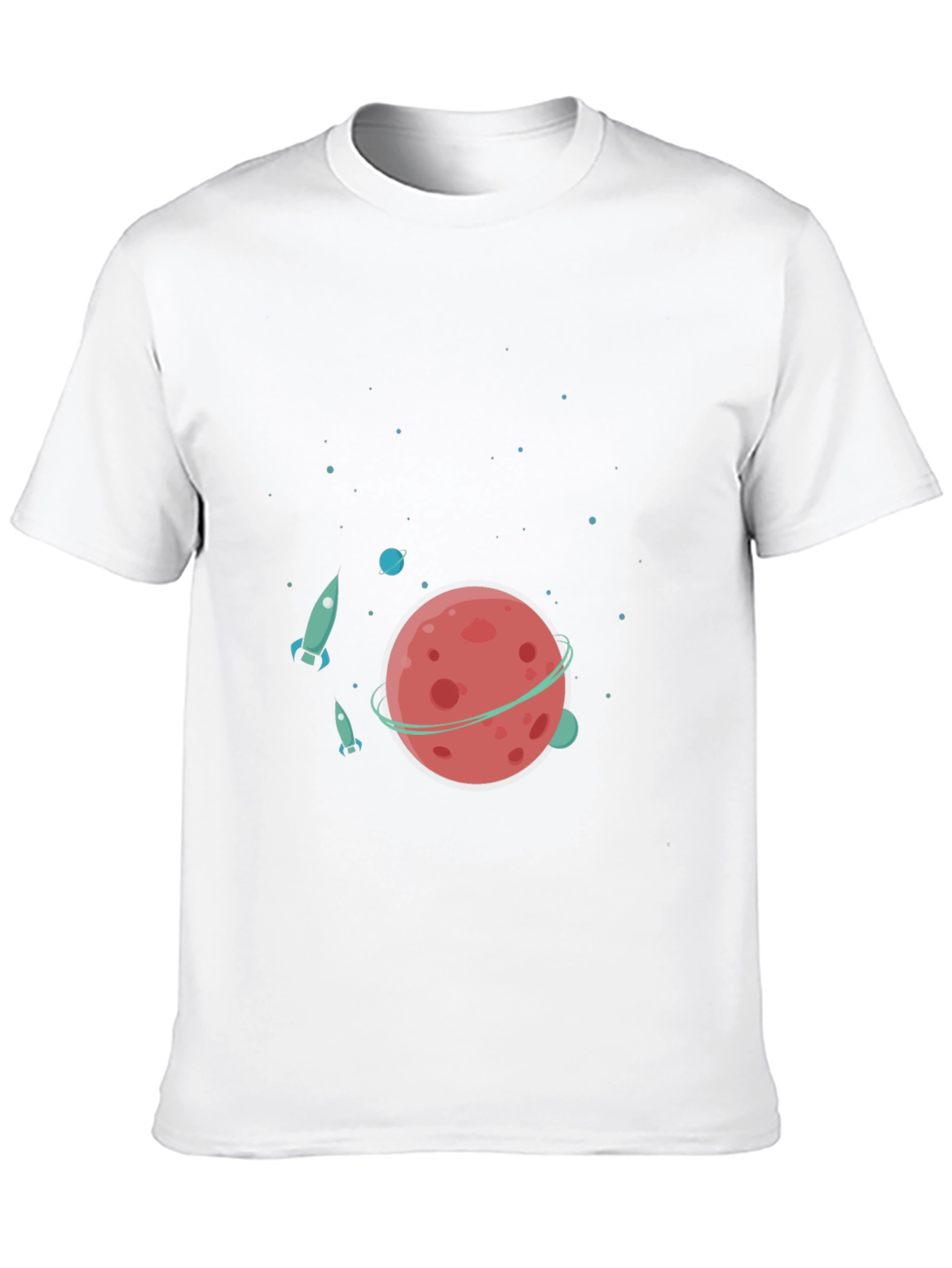 Space Adventure T-Shirt - Planet & Rocket Design