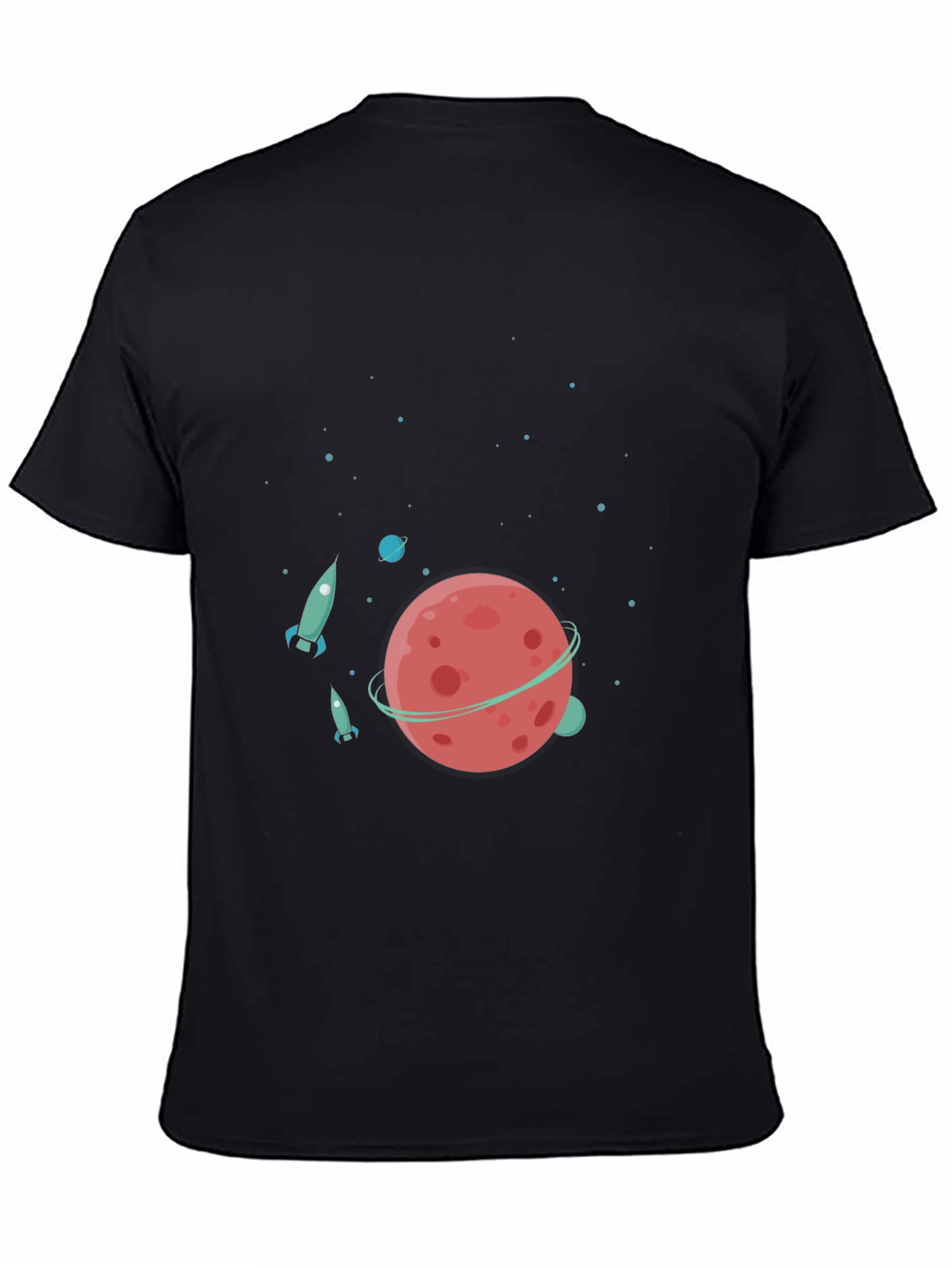Space Adventure T-Shirt - Planet & Rocket Design