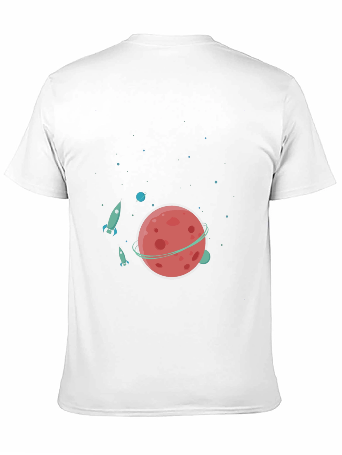 Space Adventure T-Shirt - Planet & Rocket Design