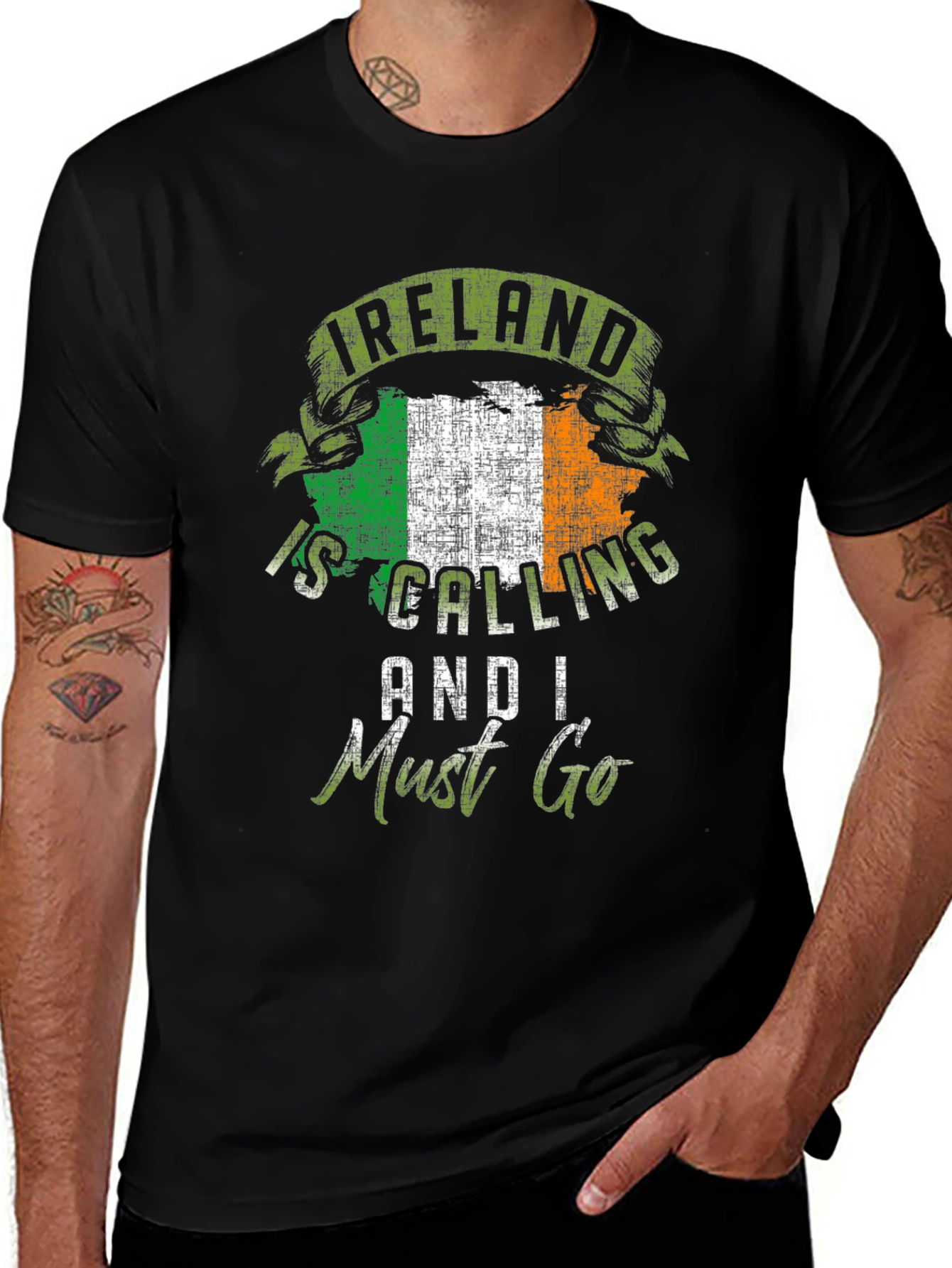 Ireland Is Calling T-Shirt - Irish Flag Novelty Tee