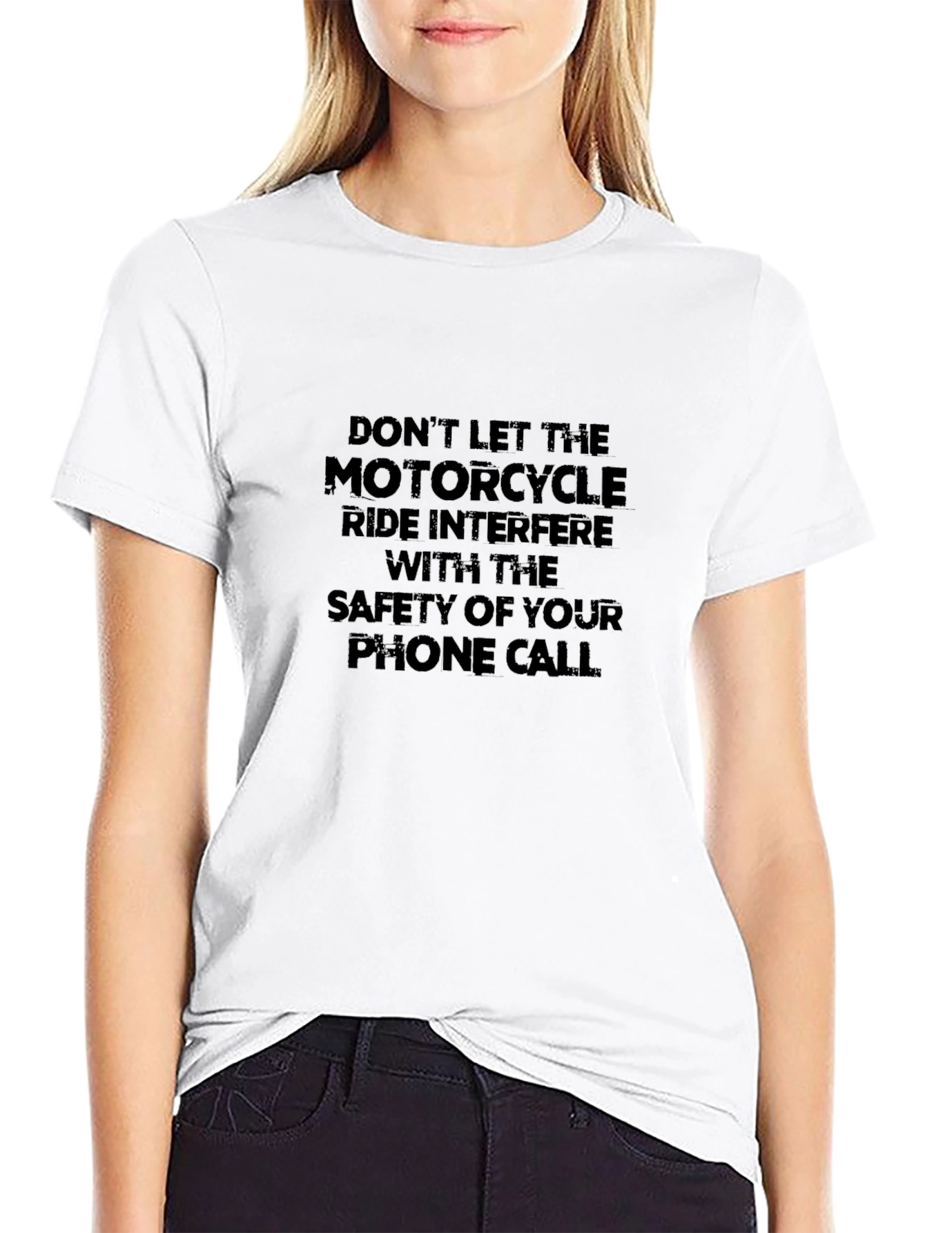 Motorcycle Safety T-Shirt - Phone Call Awareness