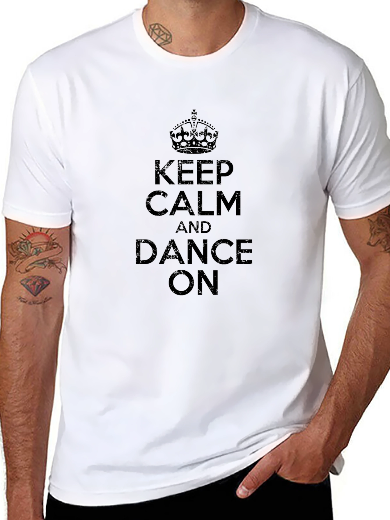 Keep Calm and Dance On Black T-Shirt