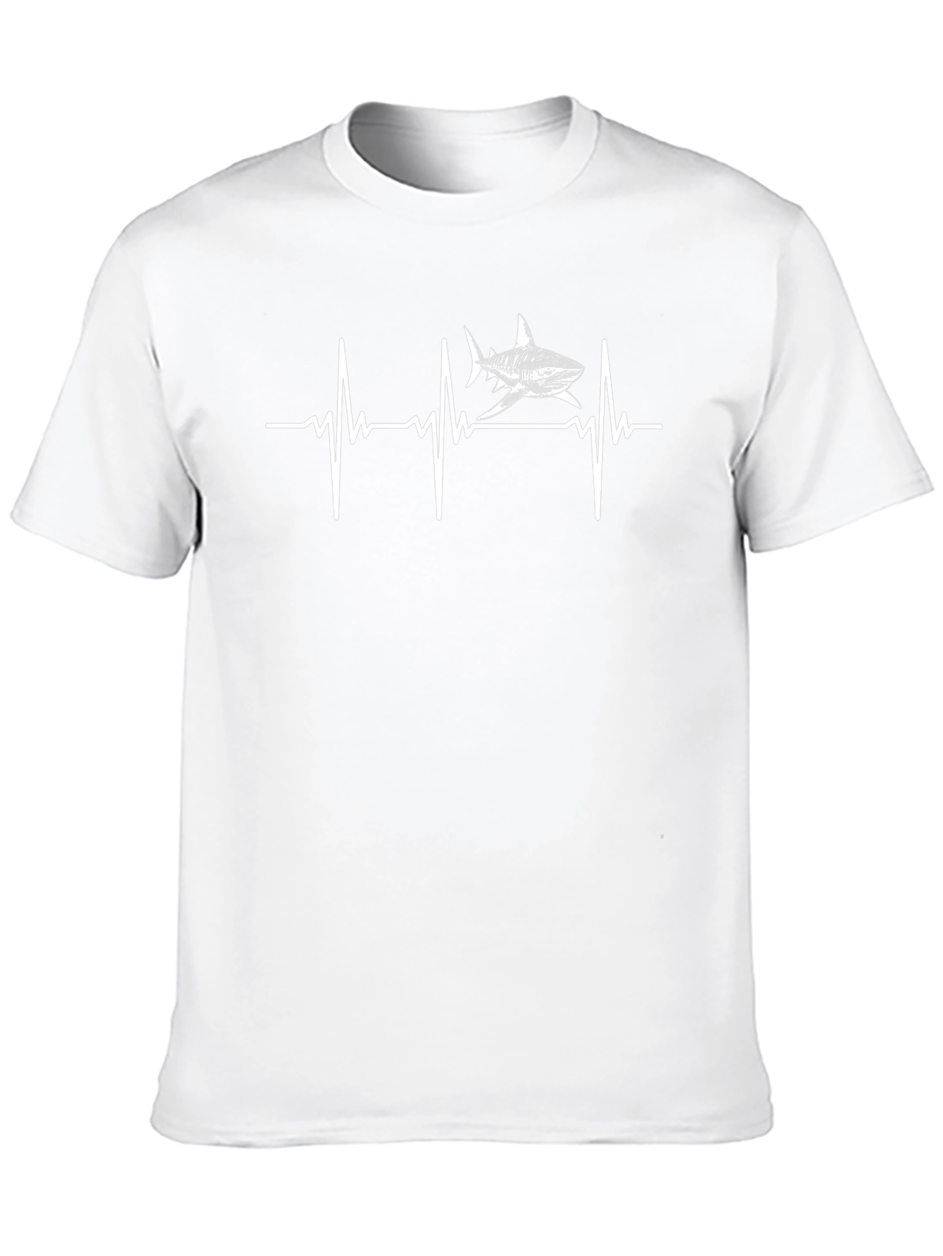 Shark Heartbeat T-Shirt - Black Graphic Tee