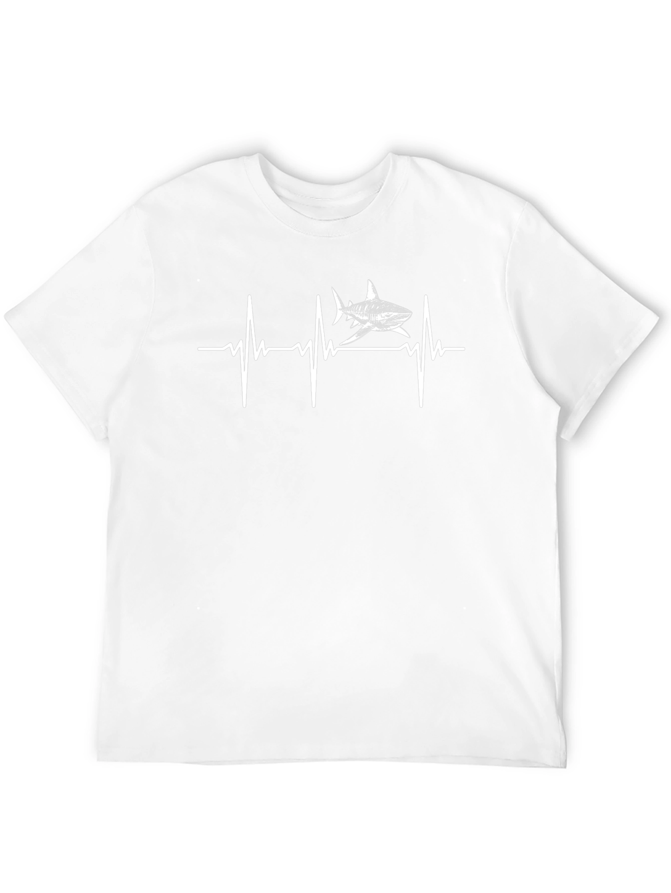 Shark Heartbeat T-Shirt - Black Graphic Tee