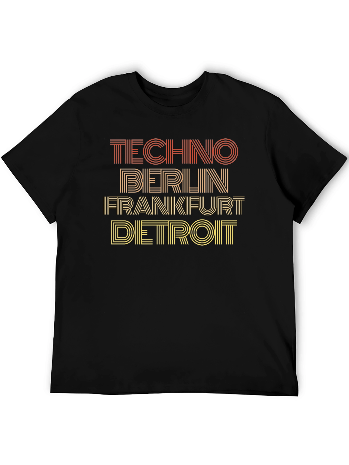 Techno Cities Graphic Tee - Berlin Frankfurt Detroit