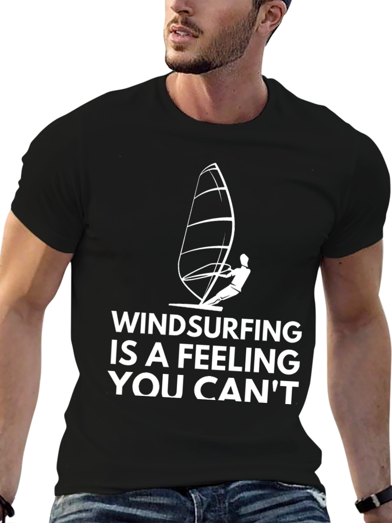 Windsurfing Feeling Graphic Tee - Black