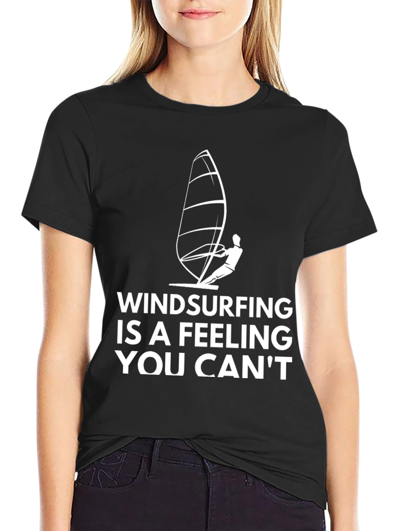 Windsurfing Feeling Graphic Tee - Black