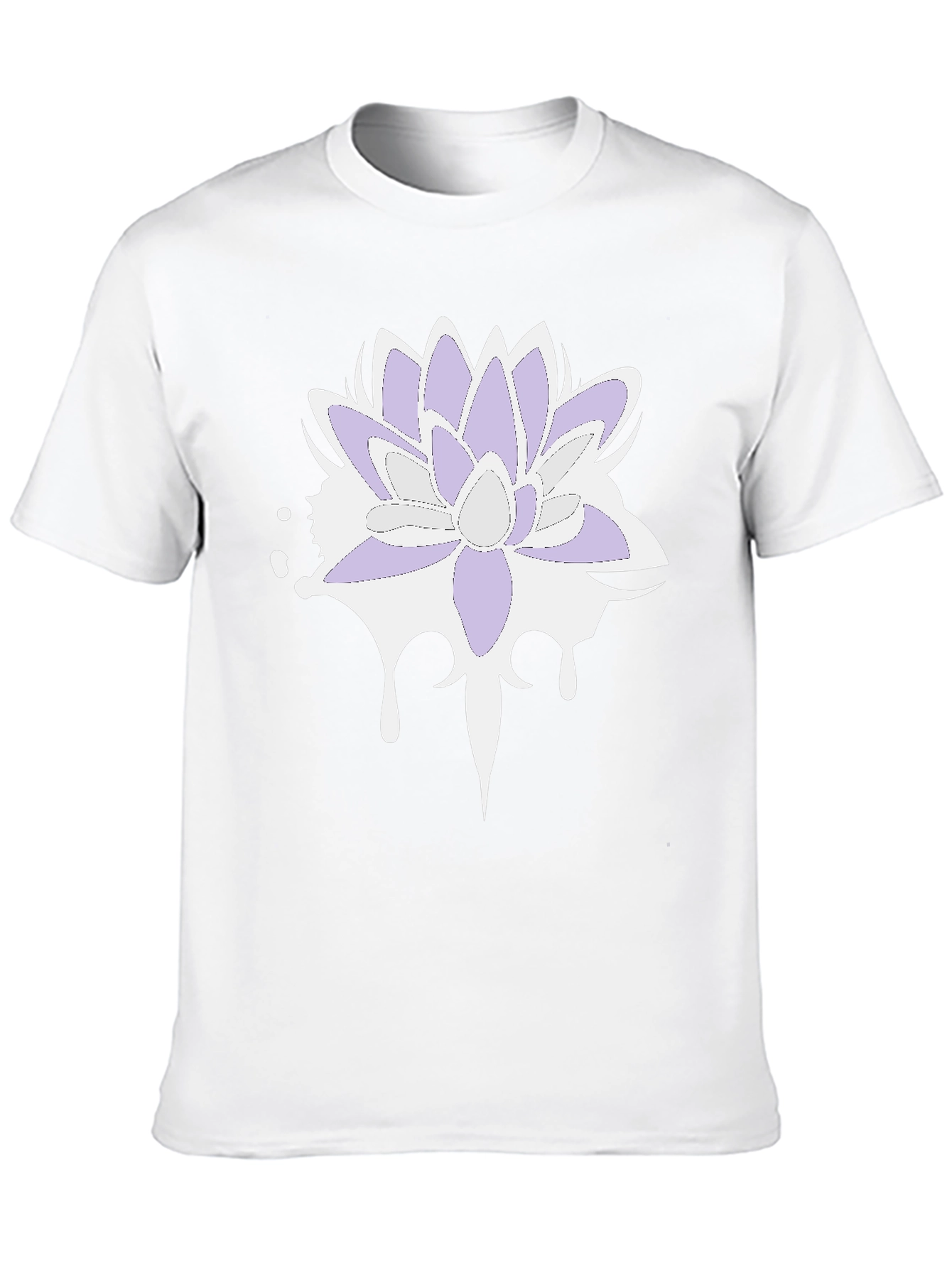 Lotus Flower T-Shirt - Black Cotton Blend Tee