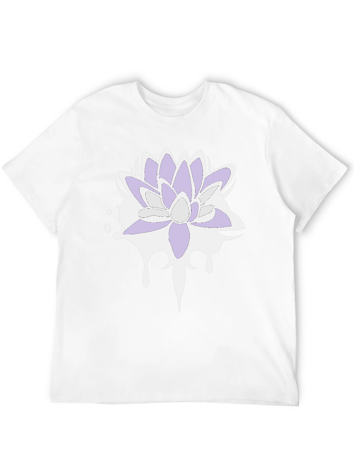 Lotus Flower T-Shirt - Black Cotton Blend Tee