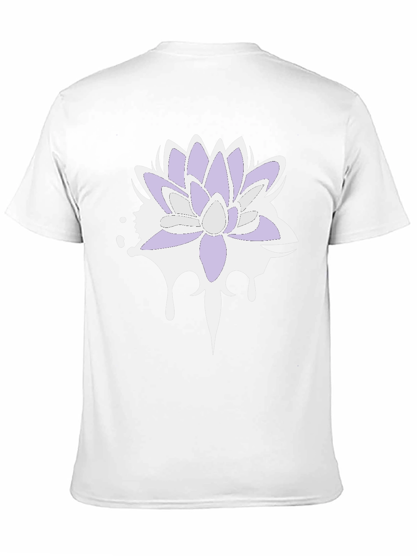 Lotus Flower T-Shirt - Black Cotton Blend Tee