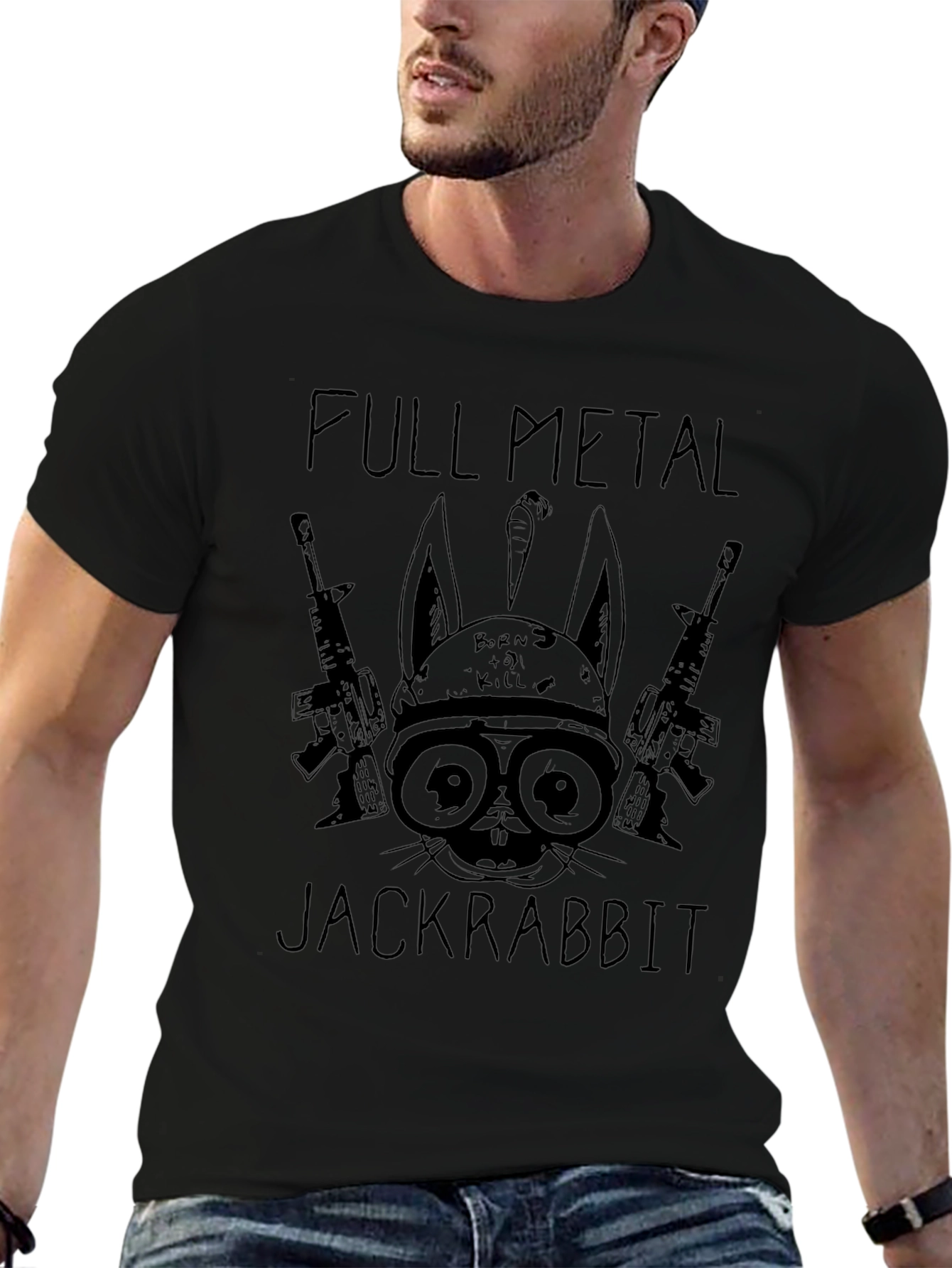 Full Metal Jackrabbit Graphic T-Shirt - Black